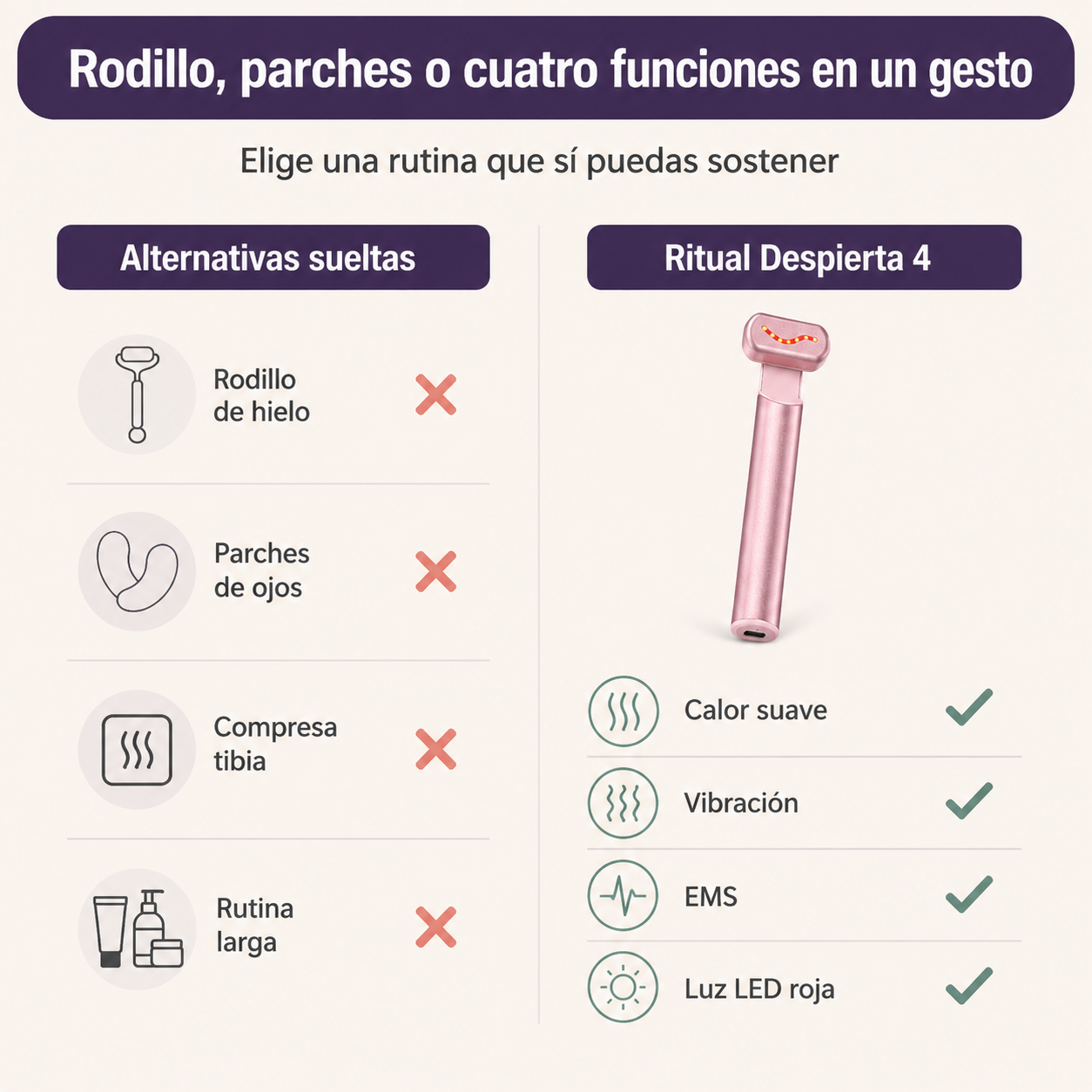 Varita Masajeadora Ojos Y Rostro Luz Led - id 9276 — vista 2