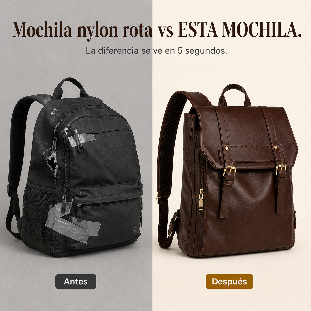 bolso vintage marrón - b01 — vista 2