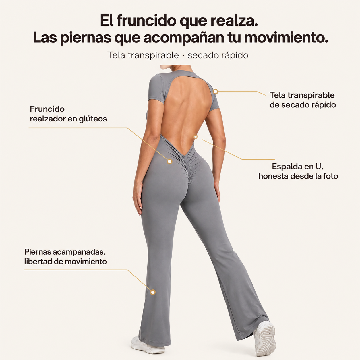 Enterizo Seductor con Mangas - 1119 — vista 3