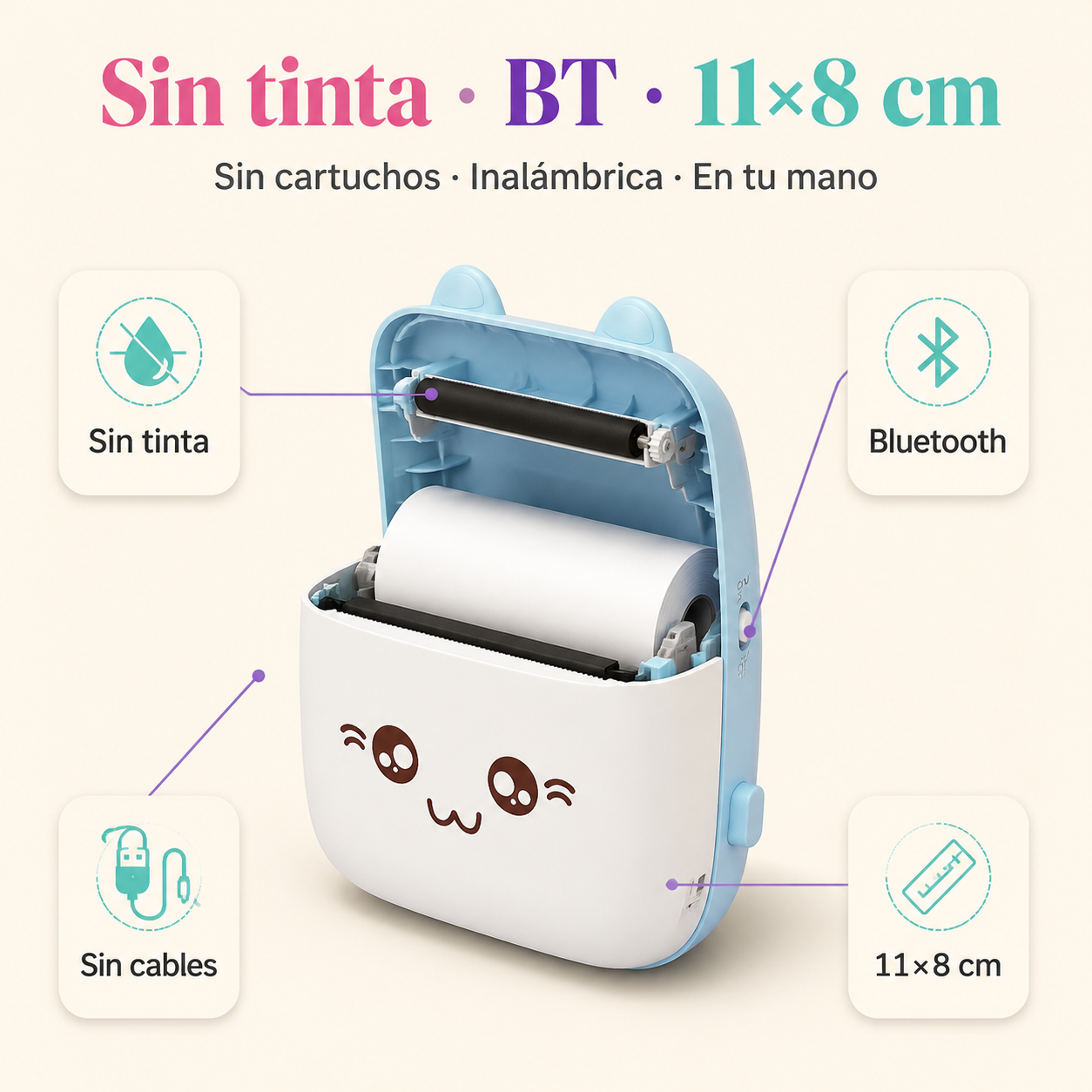 Mini Impresora Termica Portatil Usb - 5306 — vista 3