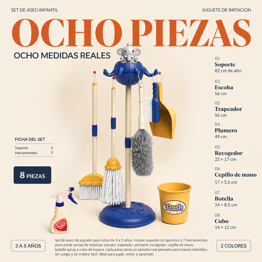 Set De Aseo Didactico Limpieza Ninos 8pz - 15167 — vista 3