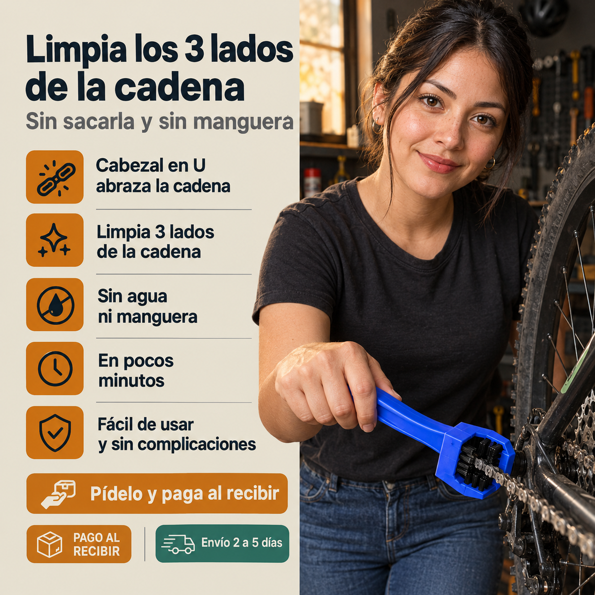 Cepillo De Limpieza De Cadenas Bici Moto - 39095 — vista 3