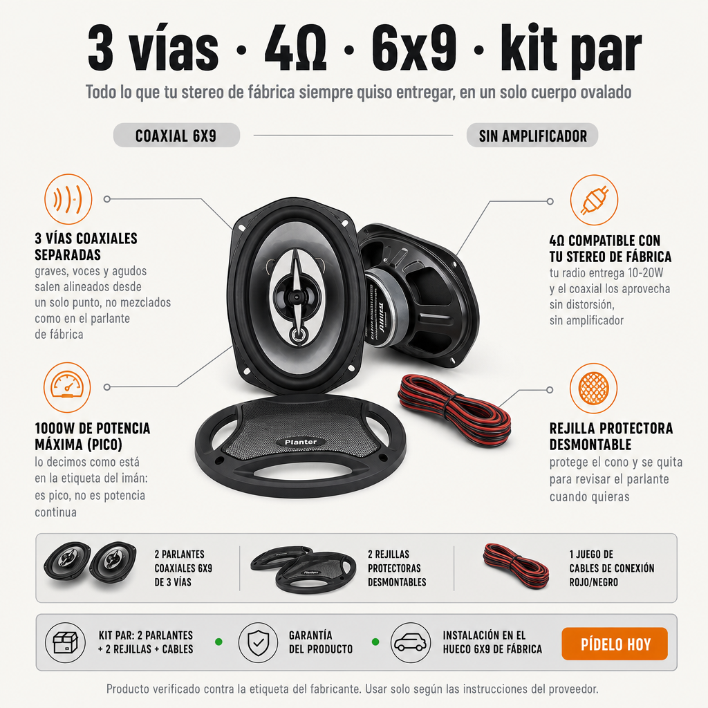 Altavoz Tweeter Optimizador Para Coche - 17458 — vista 3