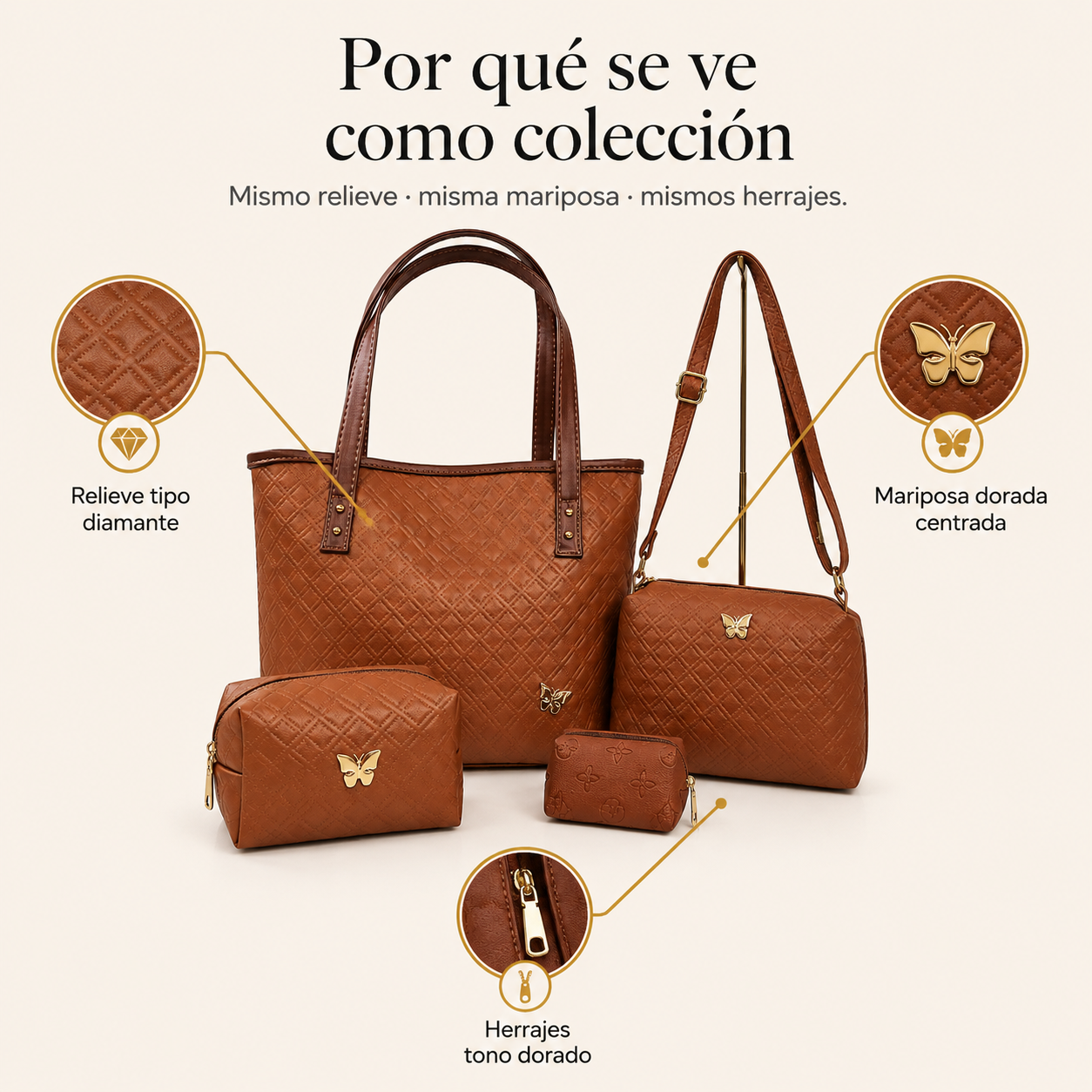 Set Mariposa x4 — vista 3