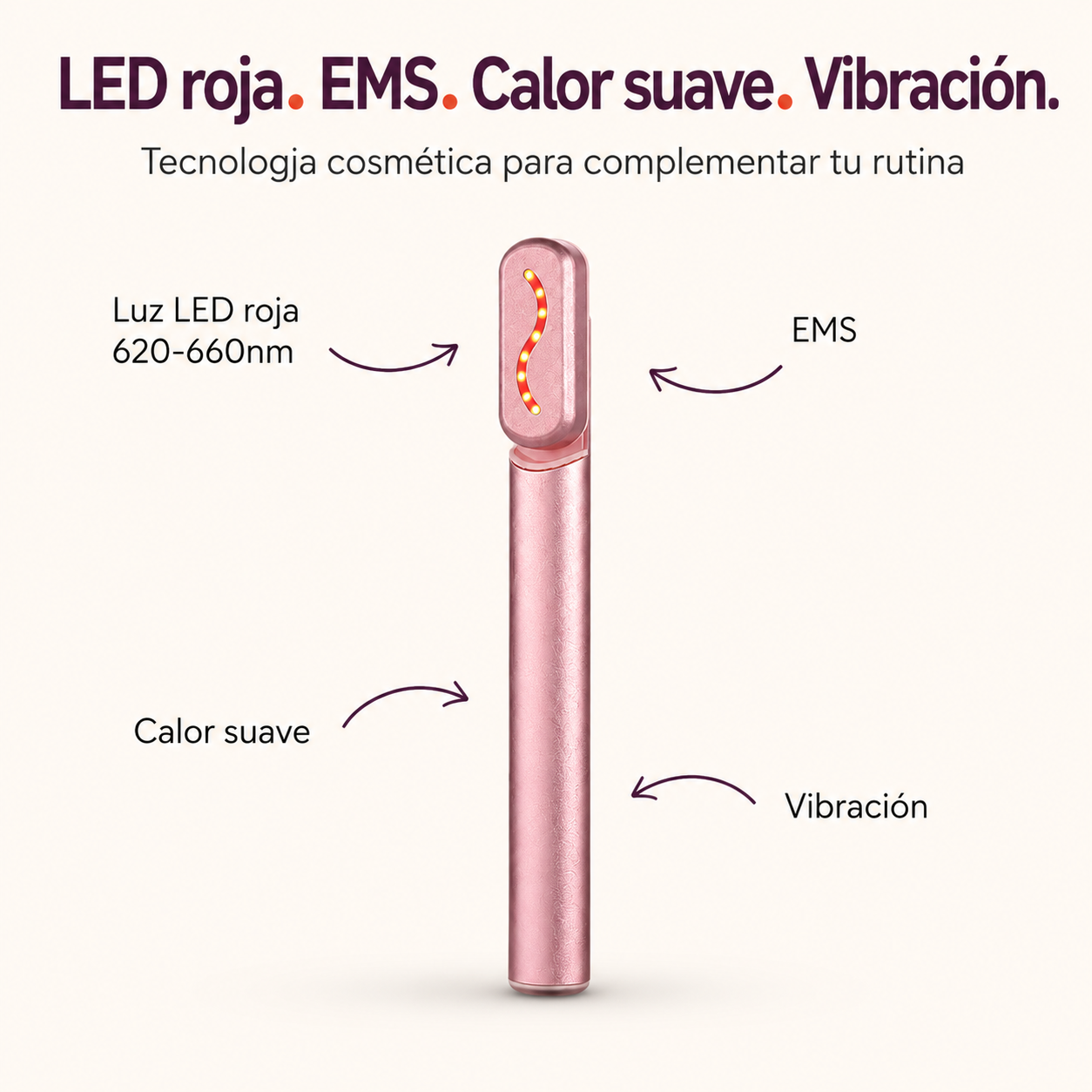 Varita Masajeadora Ojos Y Rostro Luz Led - id 9276 — vista 3