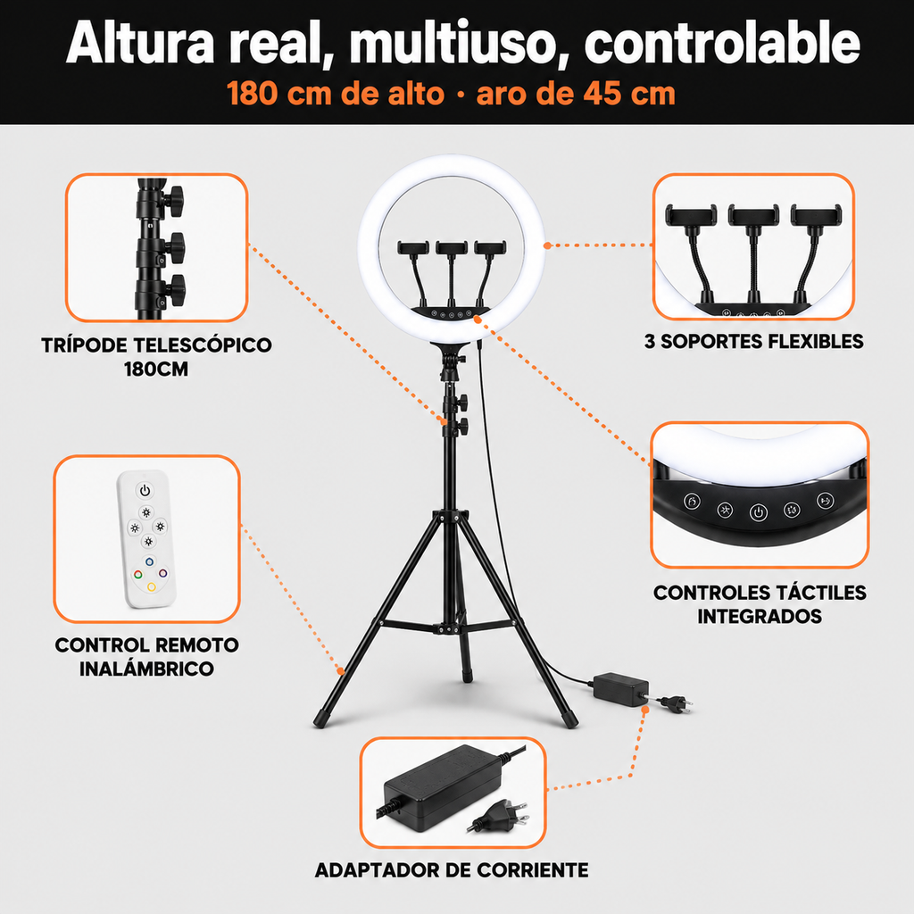 ARO DE LUZ LED 45 CM - 1900370 — vista 3