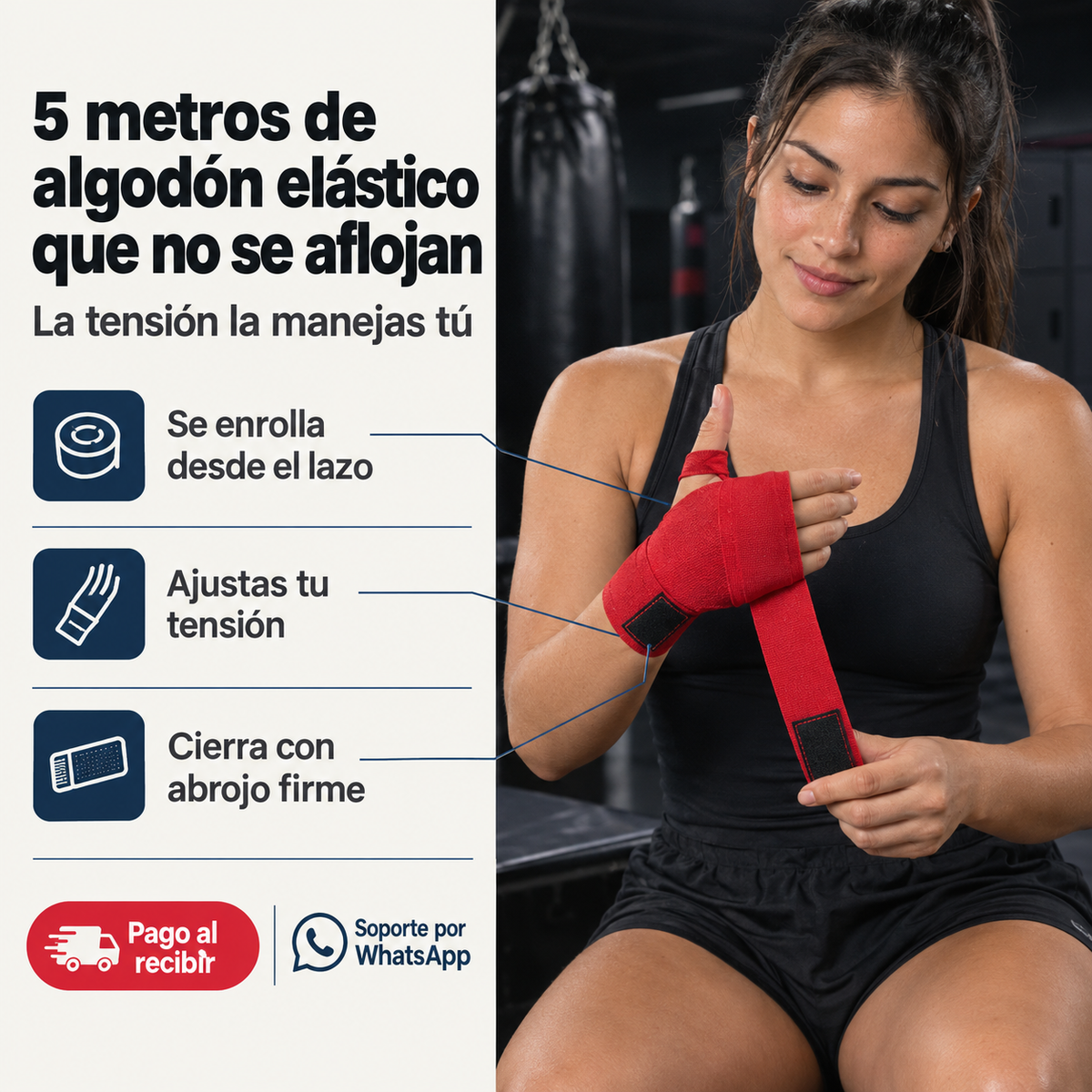 Vendas Rigidas Boxeo X2 5m Kickboxing - 19504 — vista 3