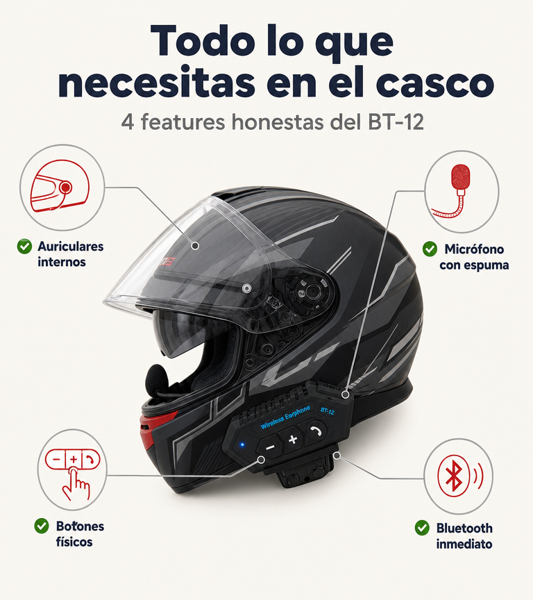 Intercomunicador Bluetooth Para Casco - 83603 — vista 3