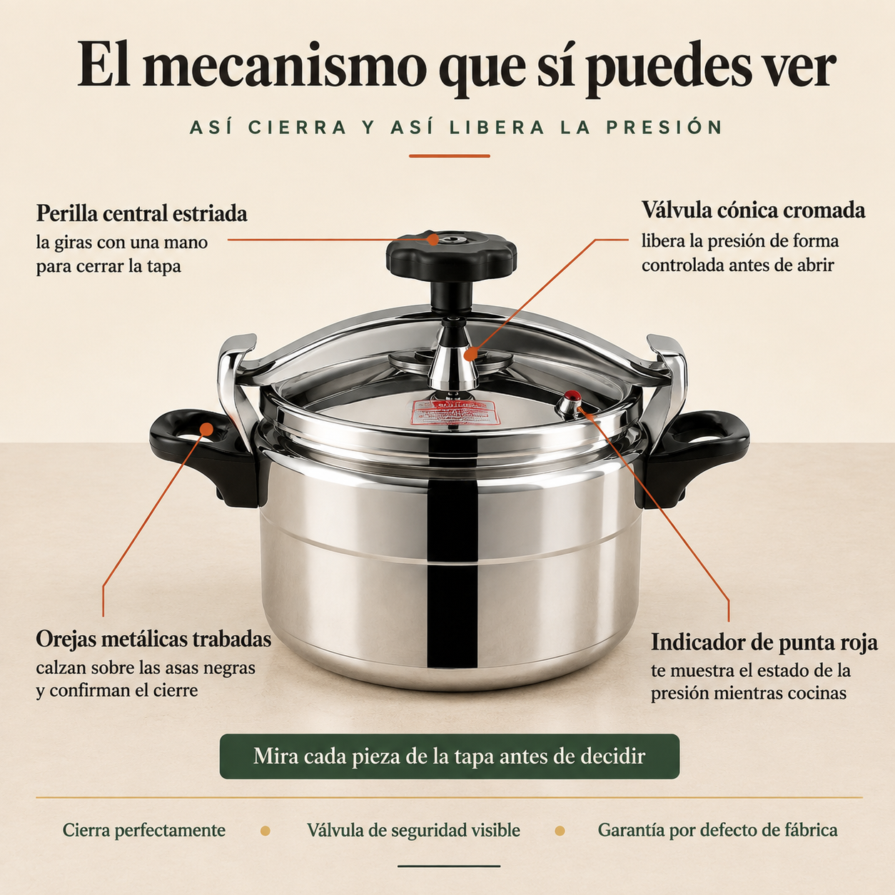 Olla A Presion Para Cocinar Aluminio 5l - 55149 — vista 3