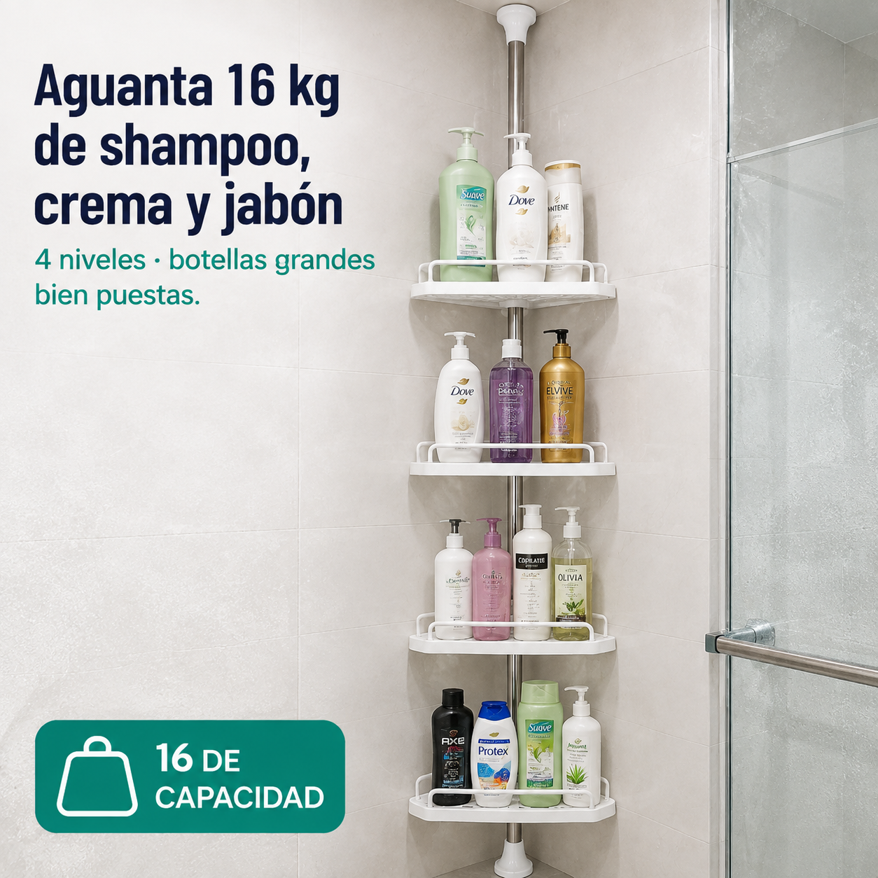 Esquinero De Bano Multifuncional -112627 — vista 3