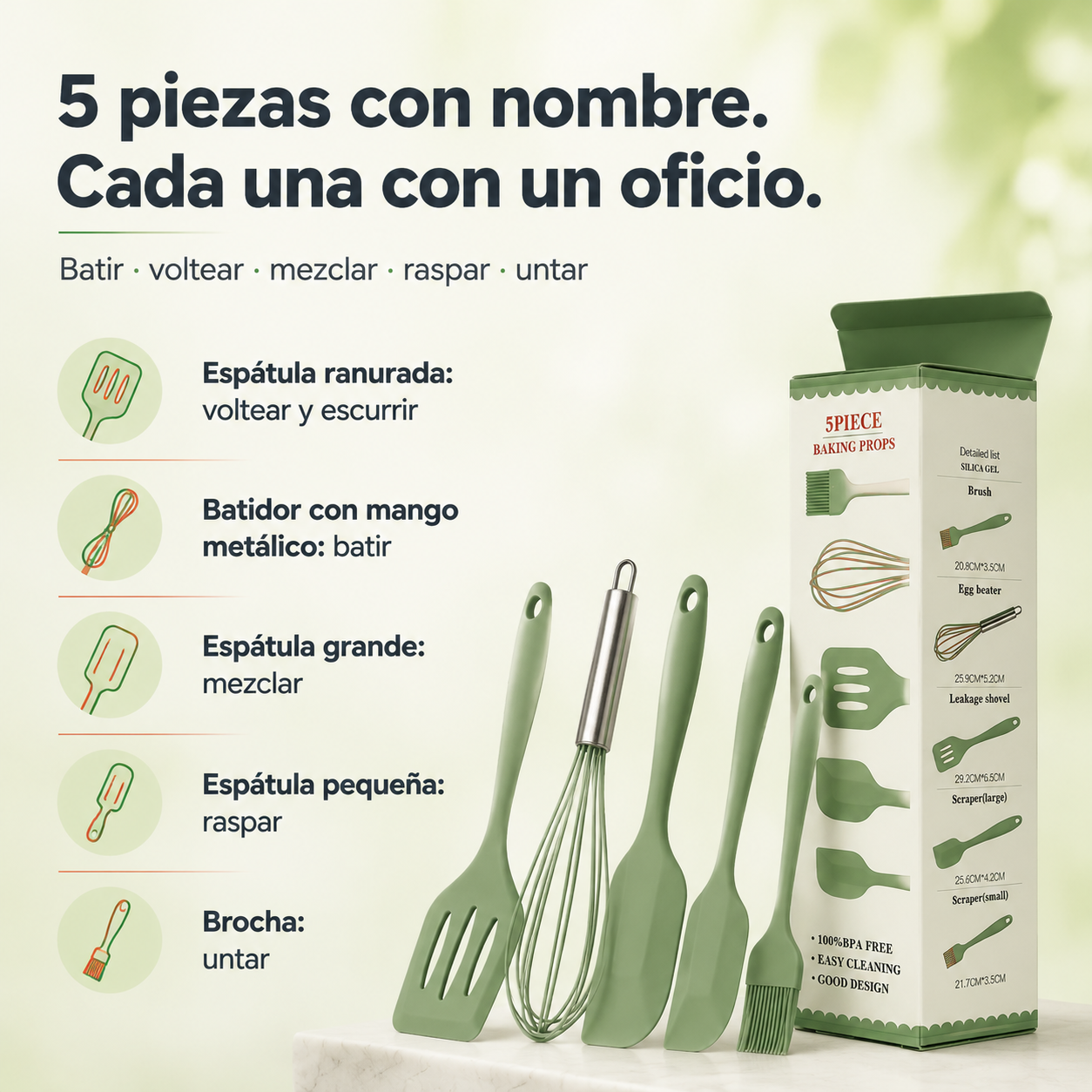 Set De Utensilios De 5 Piezas - 102910 — vista 4