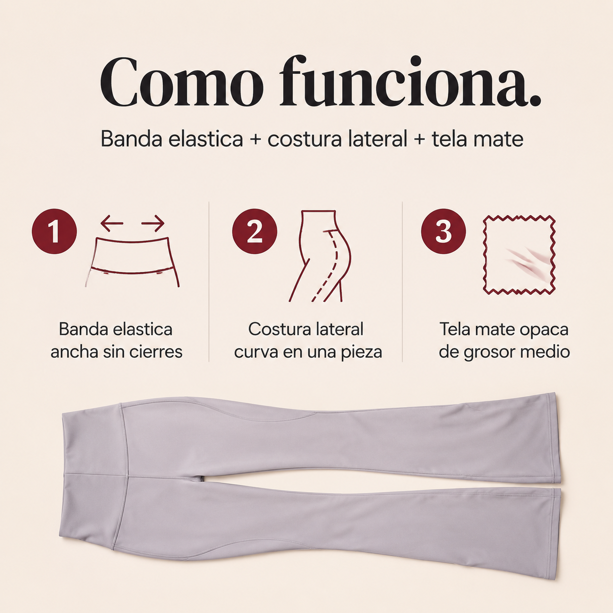 Pack 3 Leggins Acampanados - 136077 — vista 4