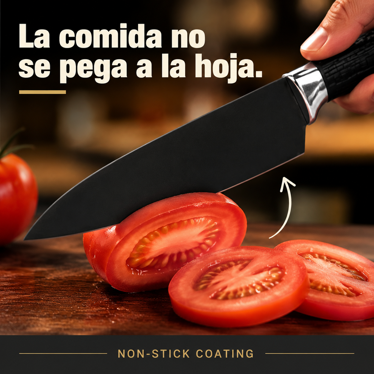 Juego 7 Cuchillos Profesionales Negros — vista 4