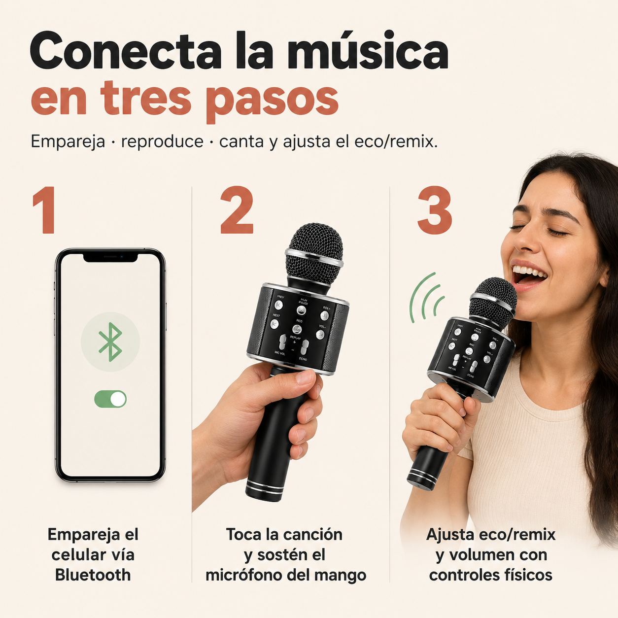 Microfono Karaoke Bluetooth Stc -id 3192 — vista 4