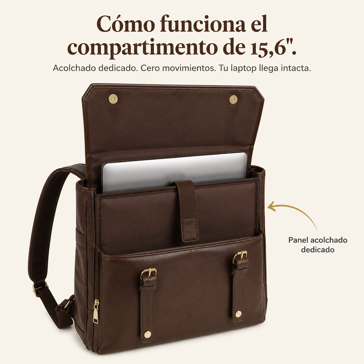 bolso vintage marrón - b01 — vista 4