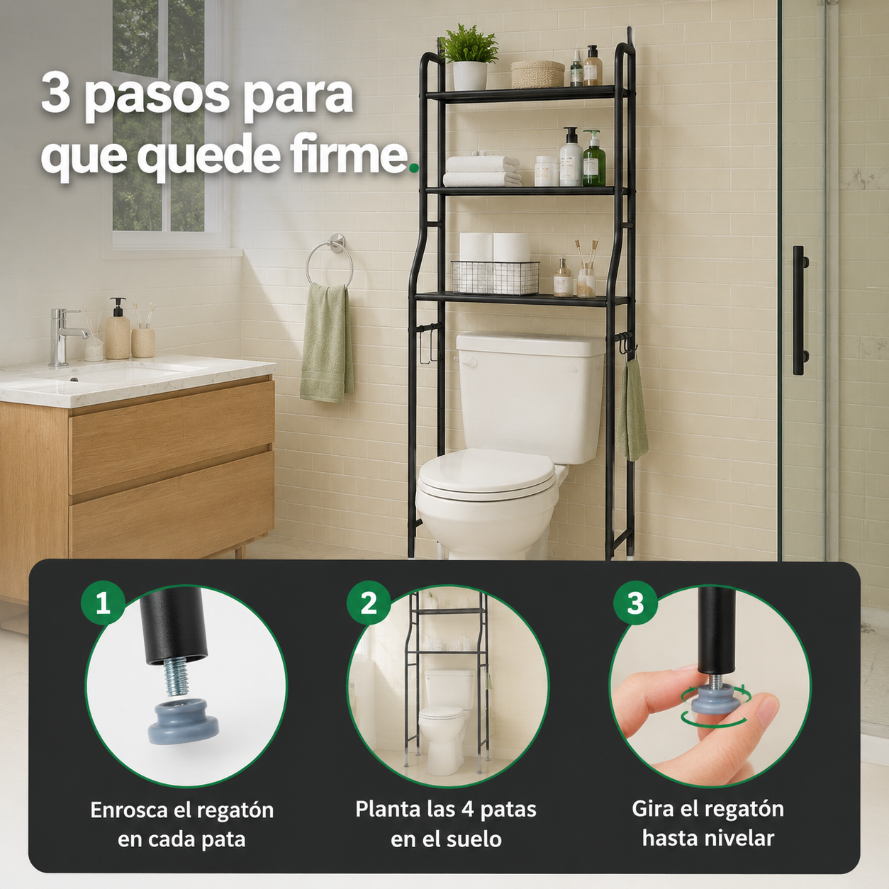 Estante Organizador Bano Inodoro Mueble - 112616 — vista 4