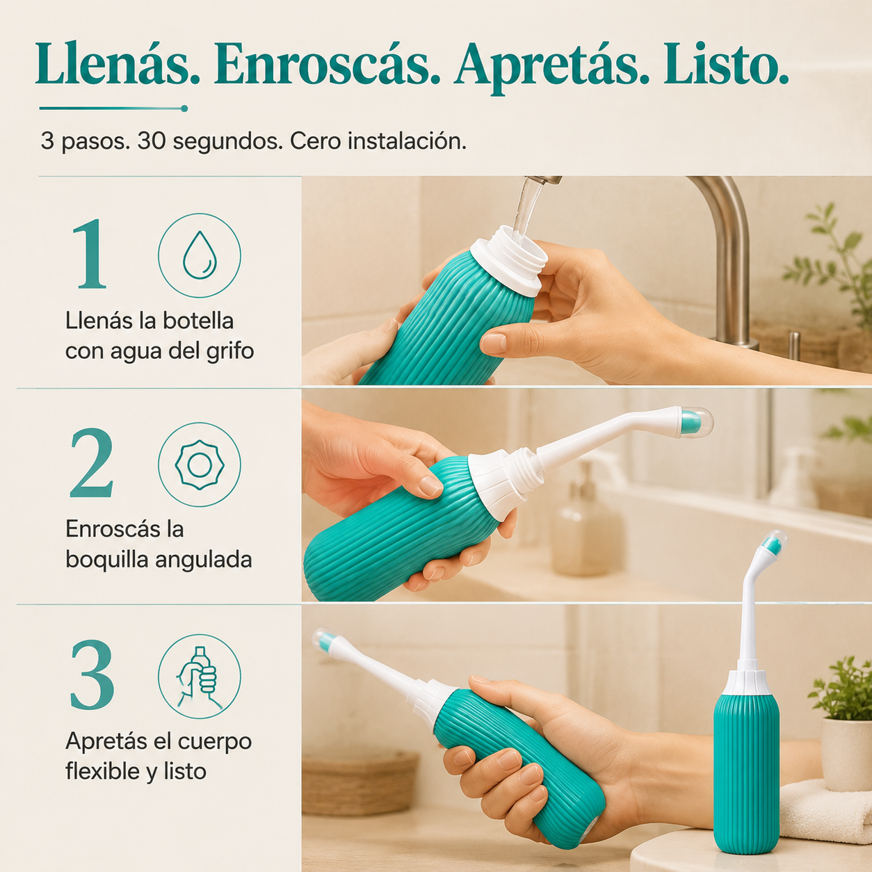 Bidet Portatil 500ml Higiene - 8024 — vista 4