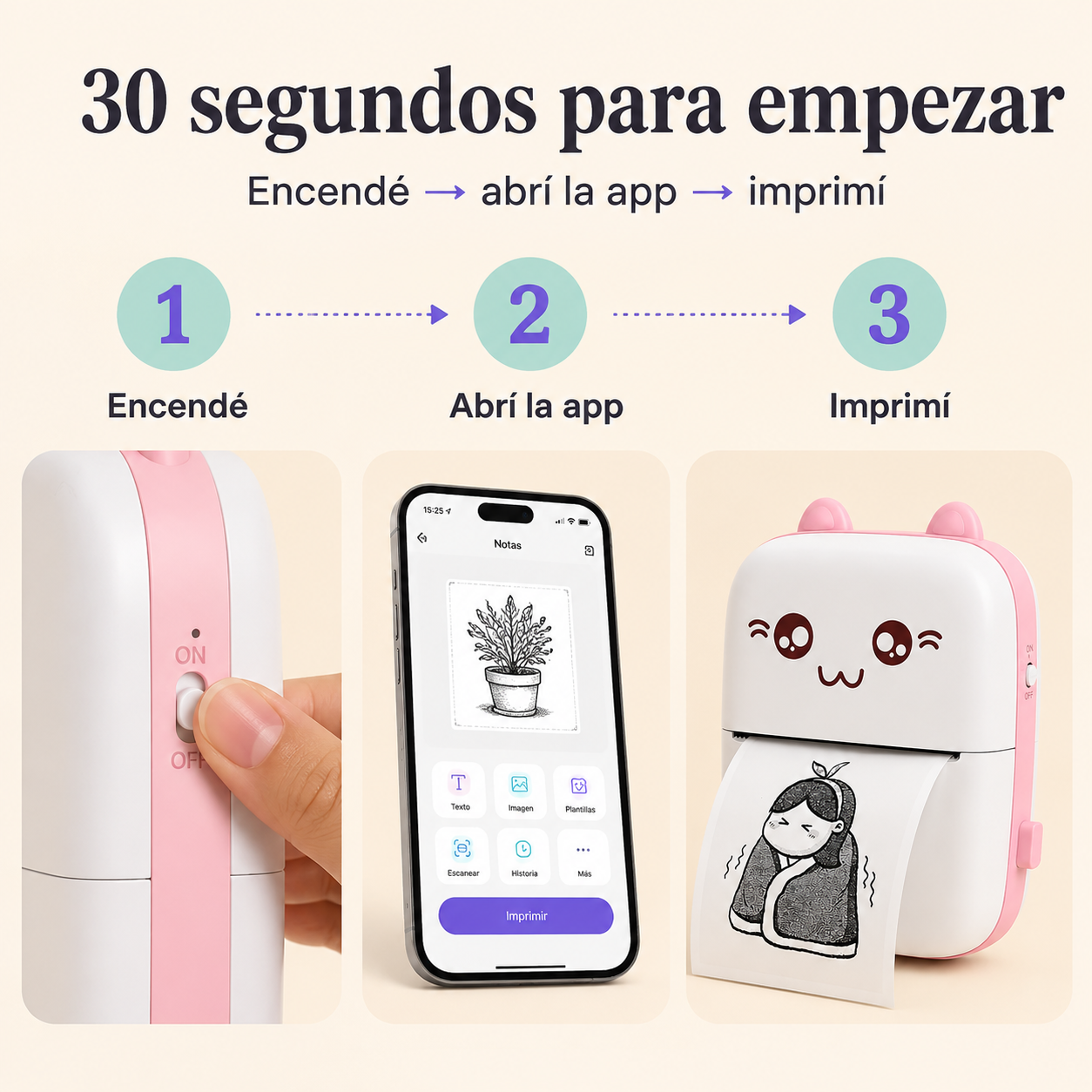 Mini Impresora Termica Portatil Usb - 5306 — vista 4