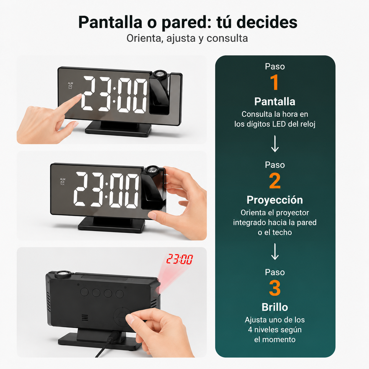 Reloj Despertador Proyector 1903838 - 188 — vista 4