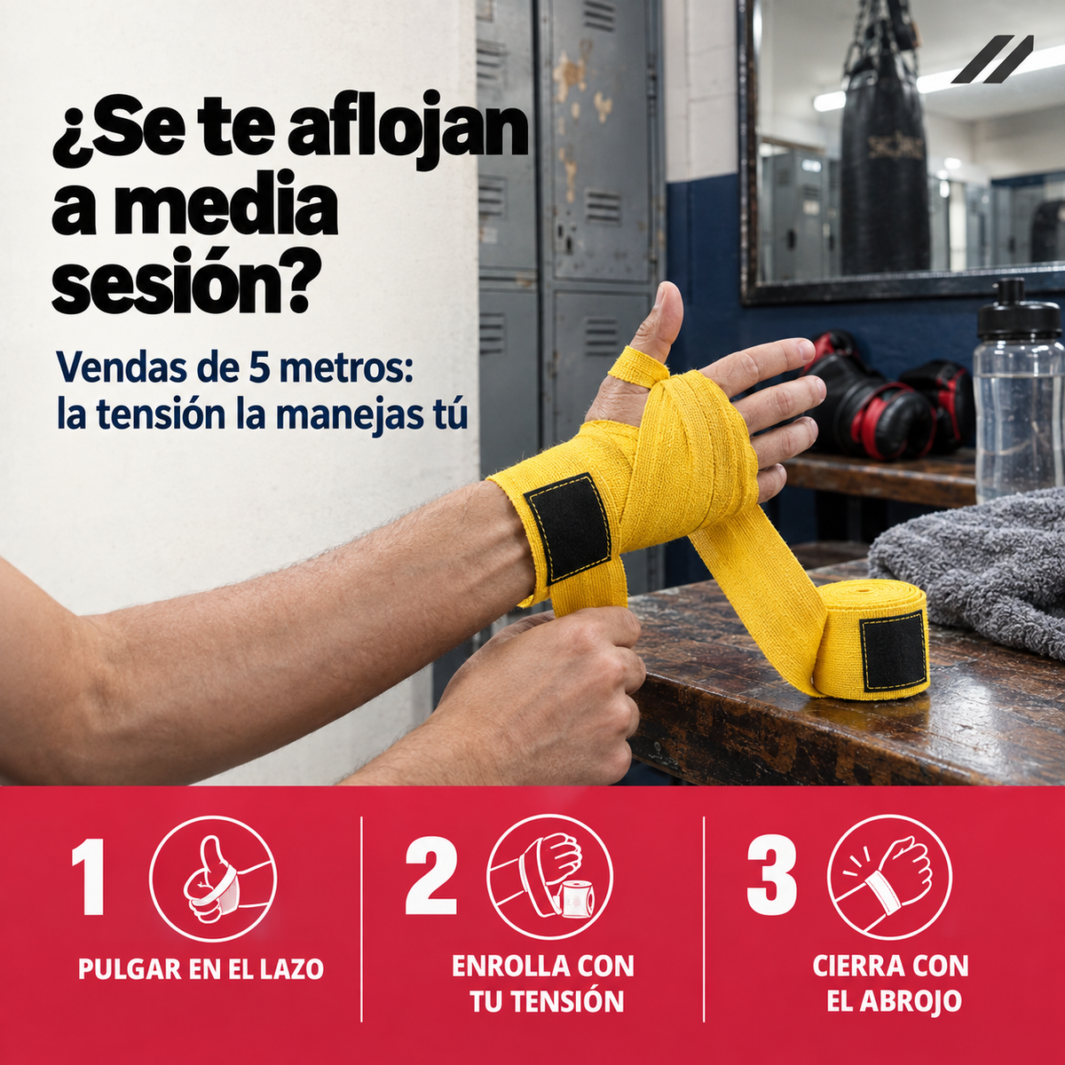 Vendas Rigidas Boxeo X2 5m Kickboxing - 19504 — vista 4