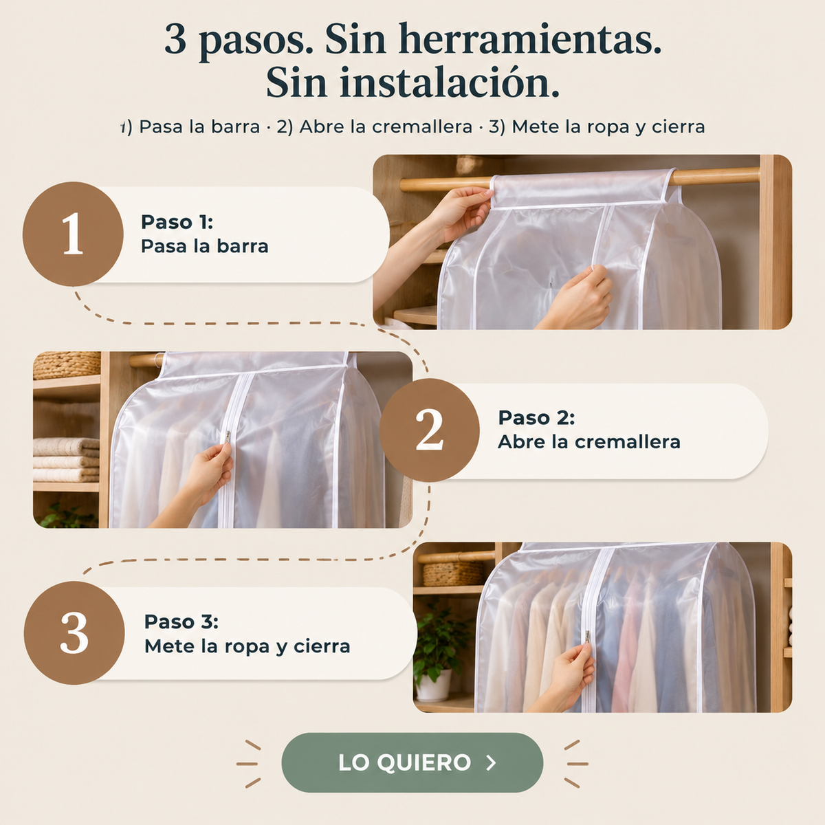 Protector De Ropa Colgante Grande Almace - 26700 — vista 4