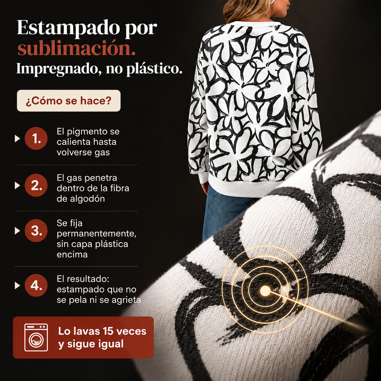 Sueter Blanco Con Flores - 2875 — vista 4
