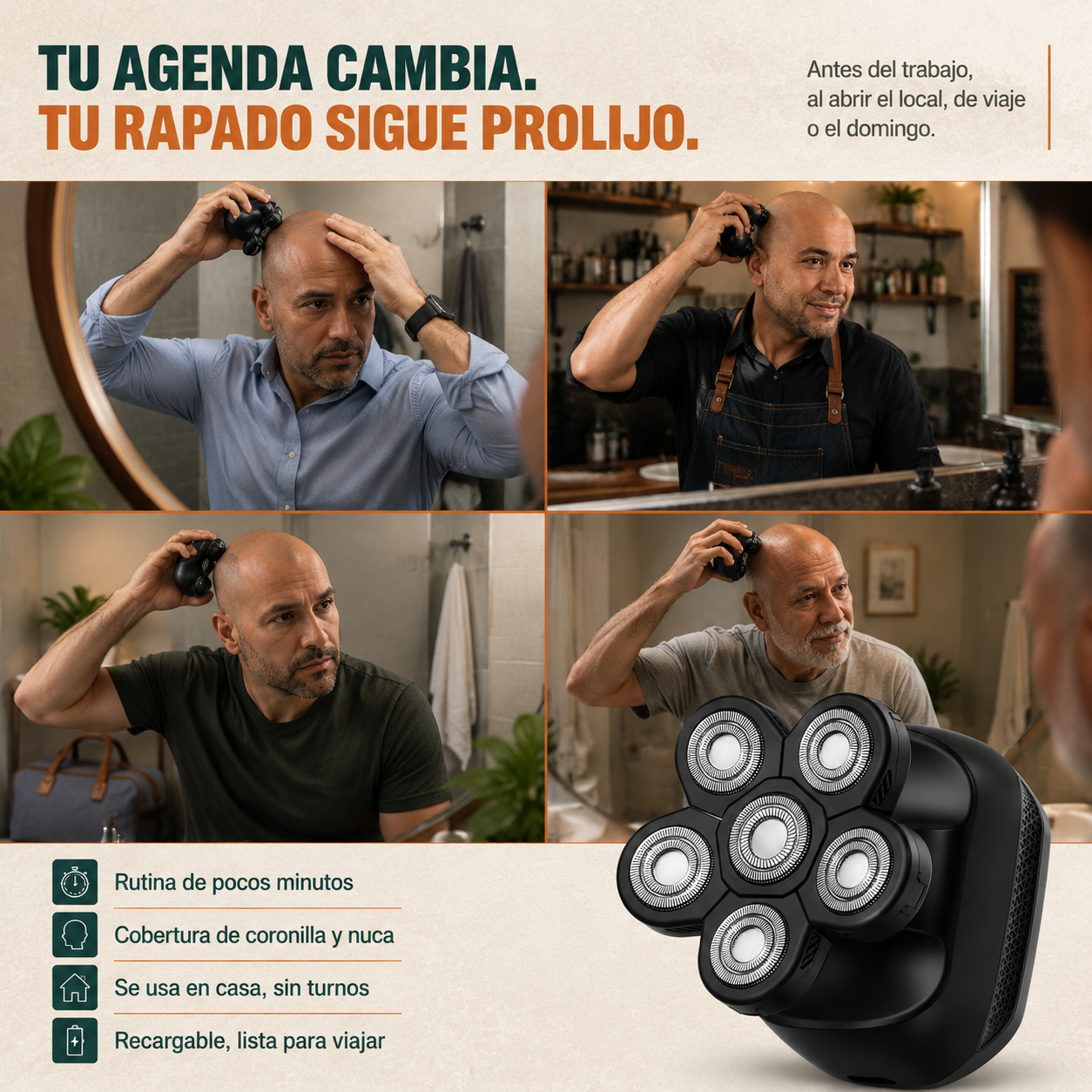 Afeitadora Electrica Rotativa For Calvo - 6043 — vista 5