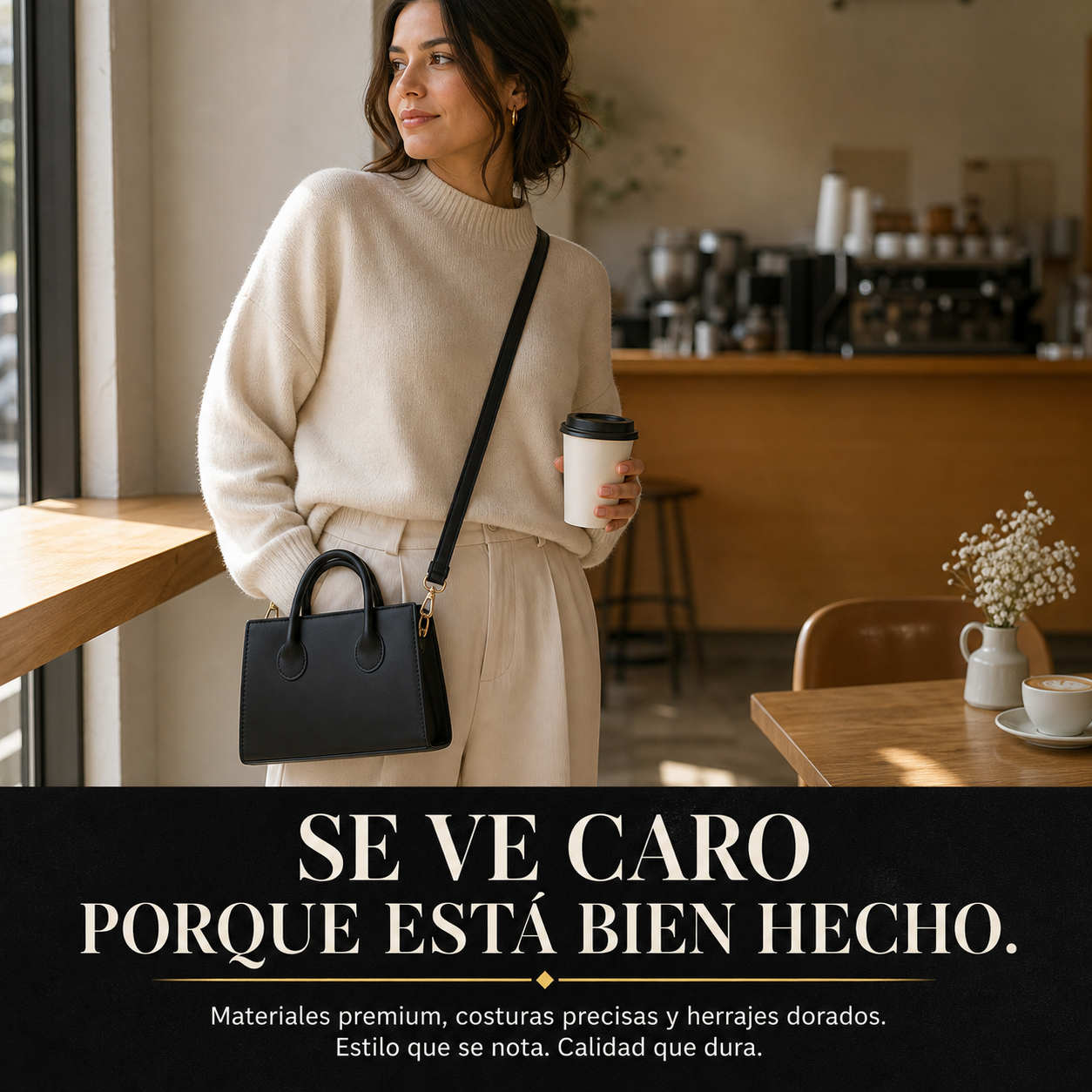 Bolso bandolero pequeño de doble asa — vista 5