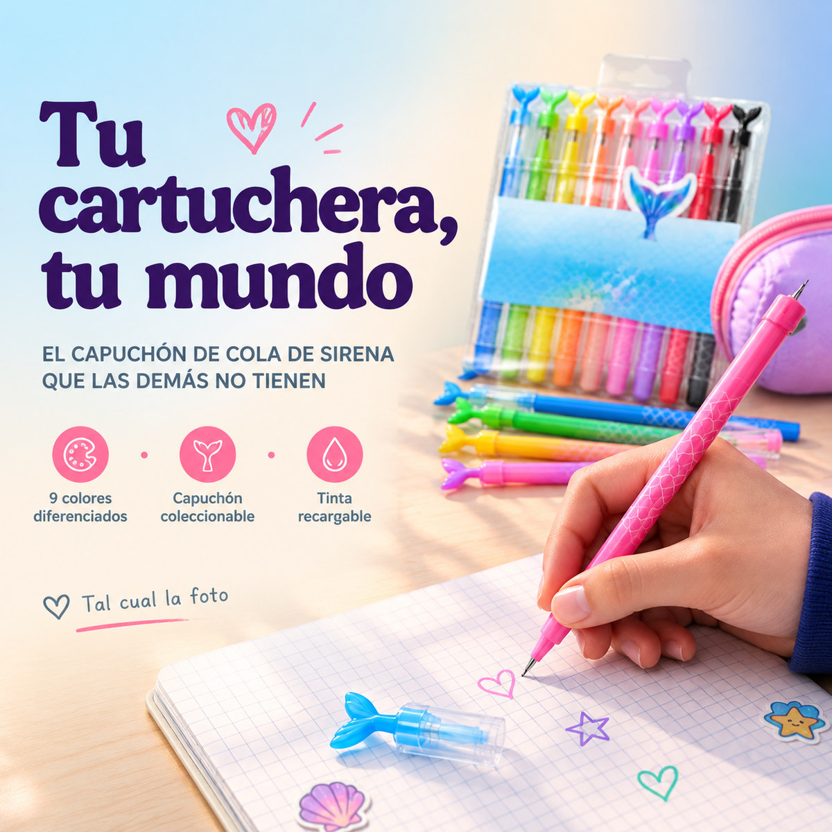 Set X10 Lapiceras De Color Sirena - 6937 — vista 5