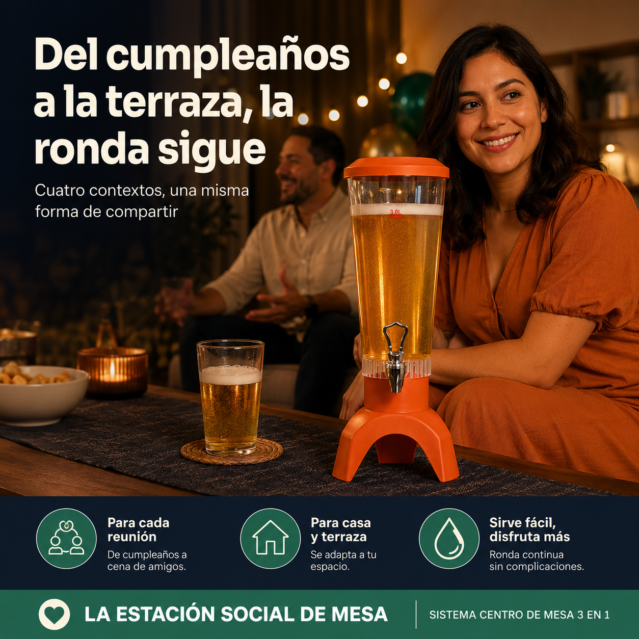 Dispensador Led De Bebidas 3l Con Bocina - 12327 — vista 5