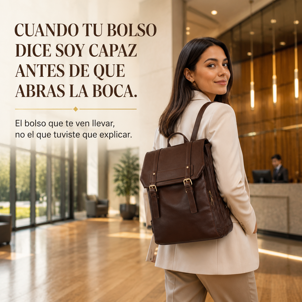 bolso vintage marrón - b01 — vista 5
