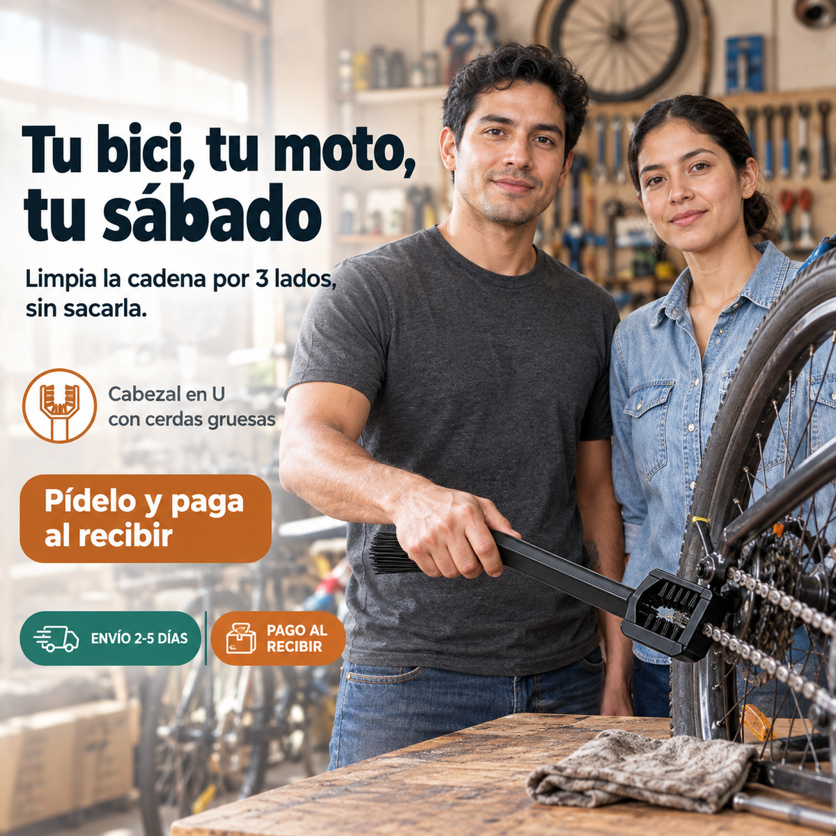 Cepillo De Limpieza De Cadenas Bici Moto - 39095 — vista 5