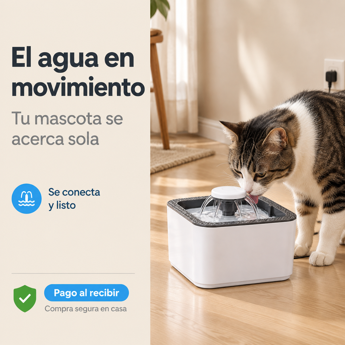 X Bebedero De Mascotas Blanco - 65326 — vista 5