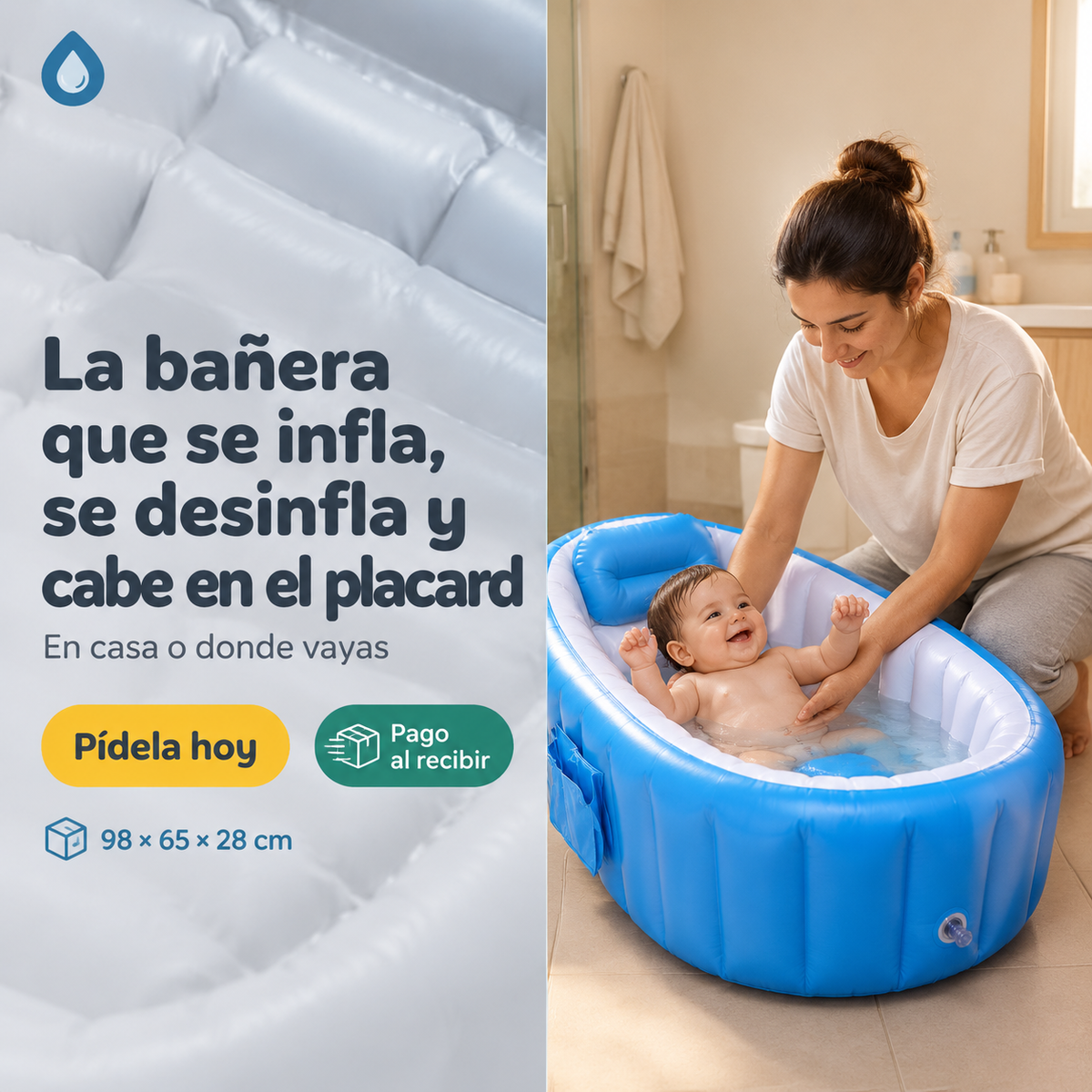 Banera Bebe Inflable Ninos - 7006 — vista 5