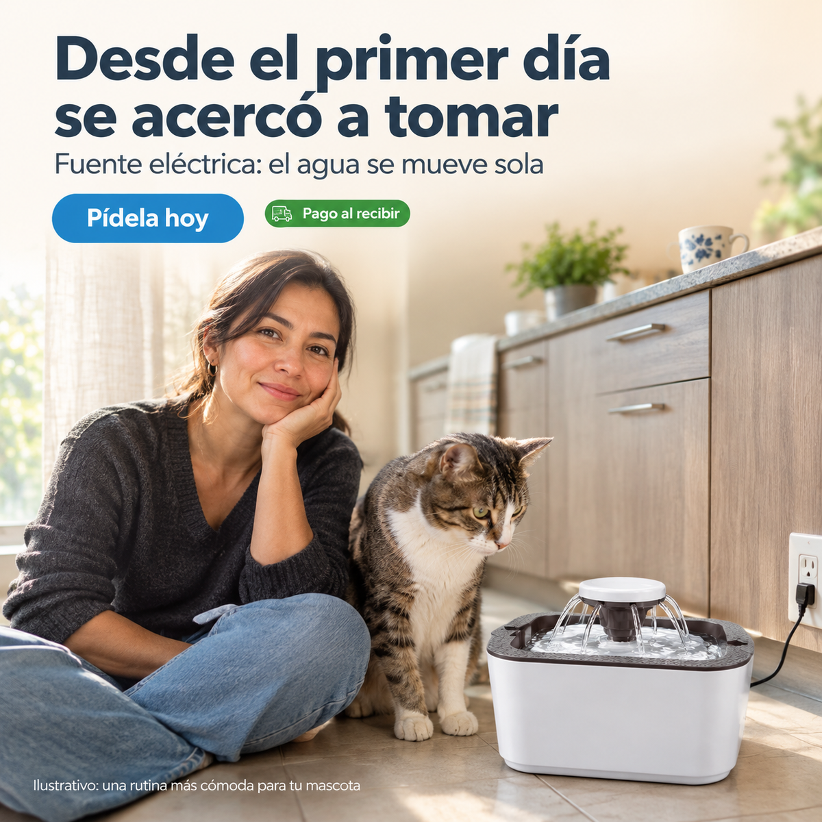 X Bebedero De Mascotas Blanco - 65326 — vista 6