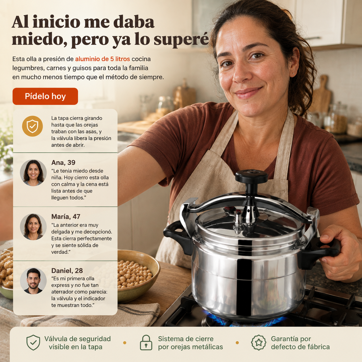 Olla A Presion Para Cocinar Aluminio 5l - 55149 — vista 6