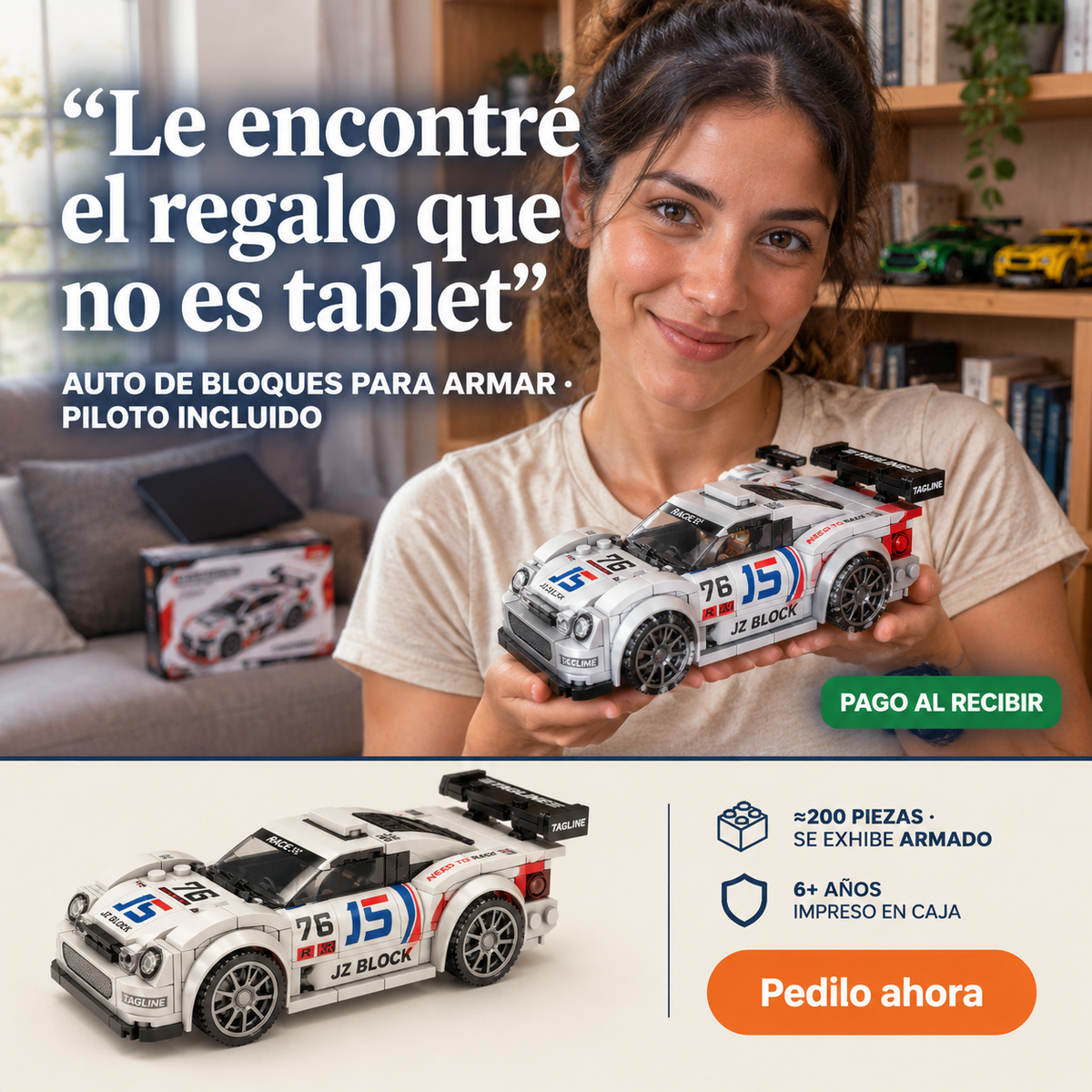 Bloques para Armar Auto Deportivo - 6674 — vista 6