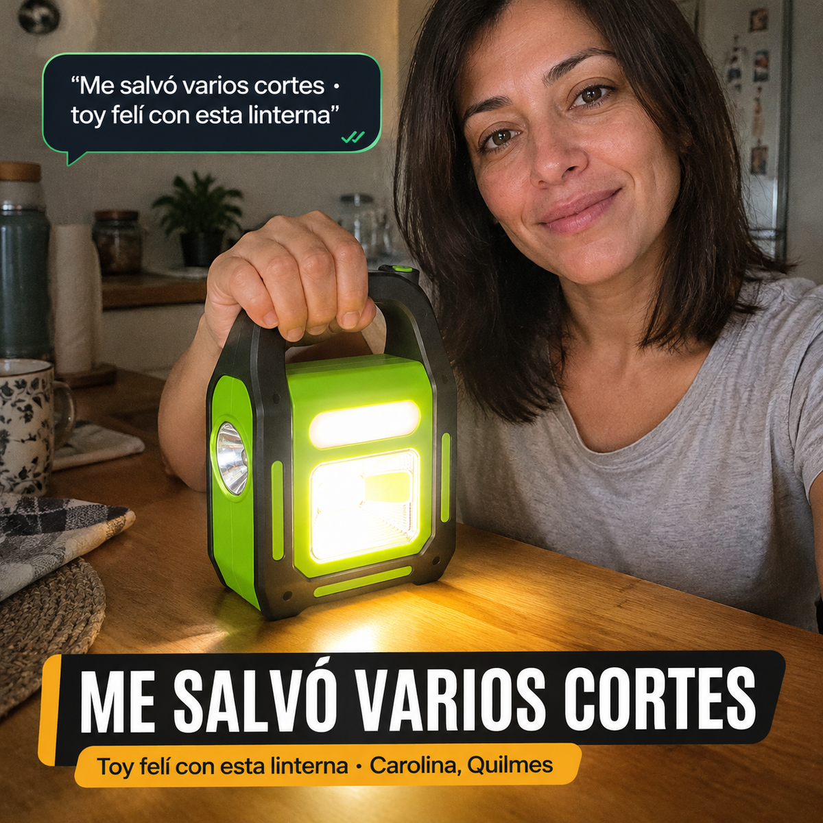 Linterna Recargable Usb Solar Powerbank - 12970 — vista 6