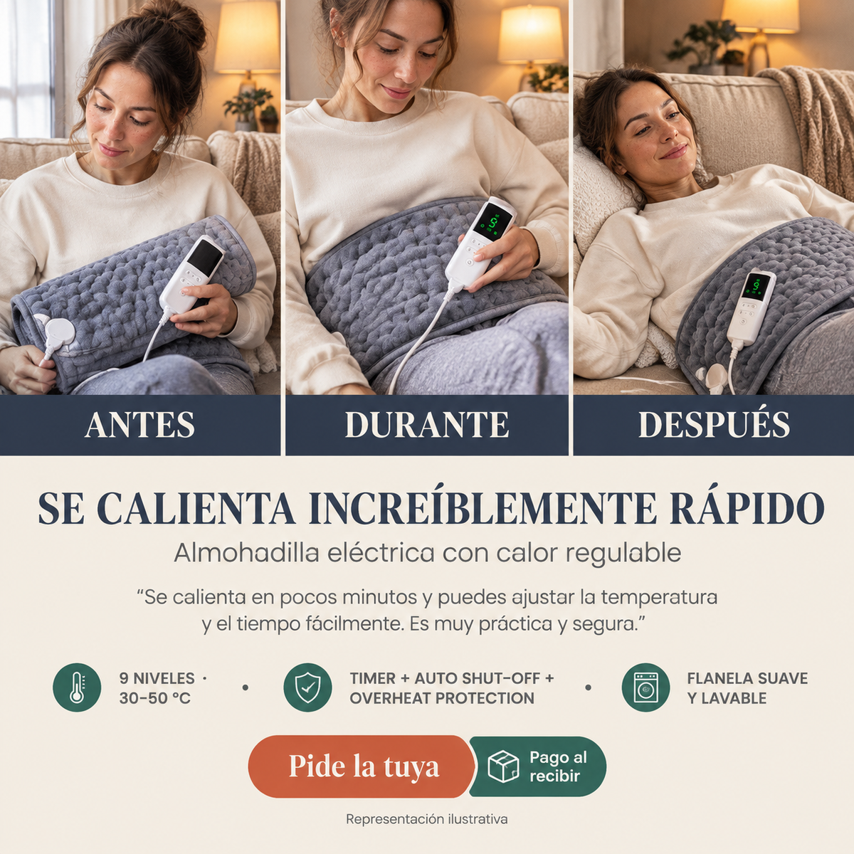 Manta Lumbar Electrica Fisioterapia - 53991 — vista 6