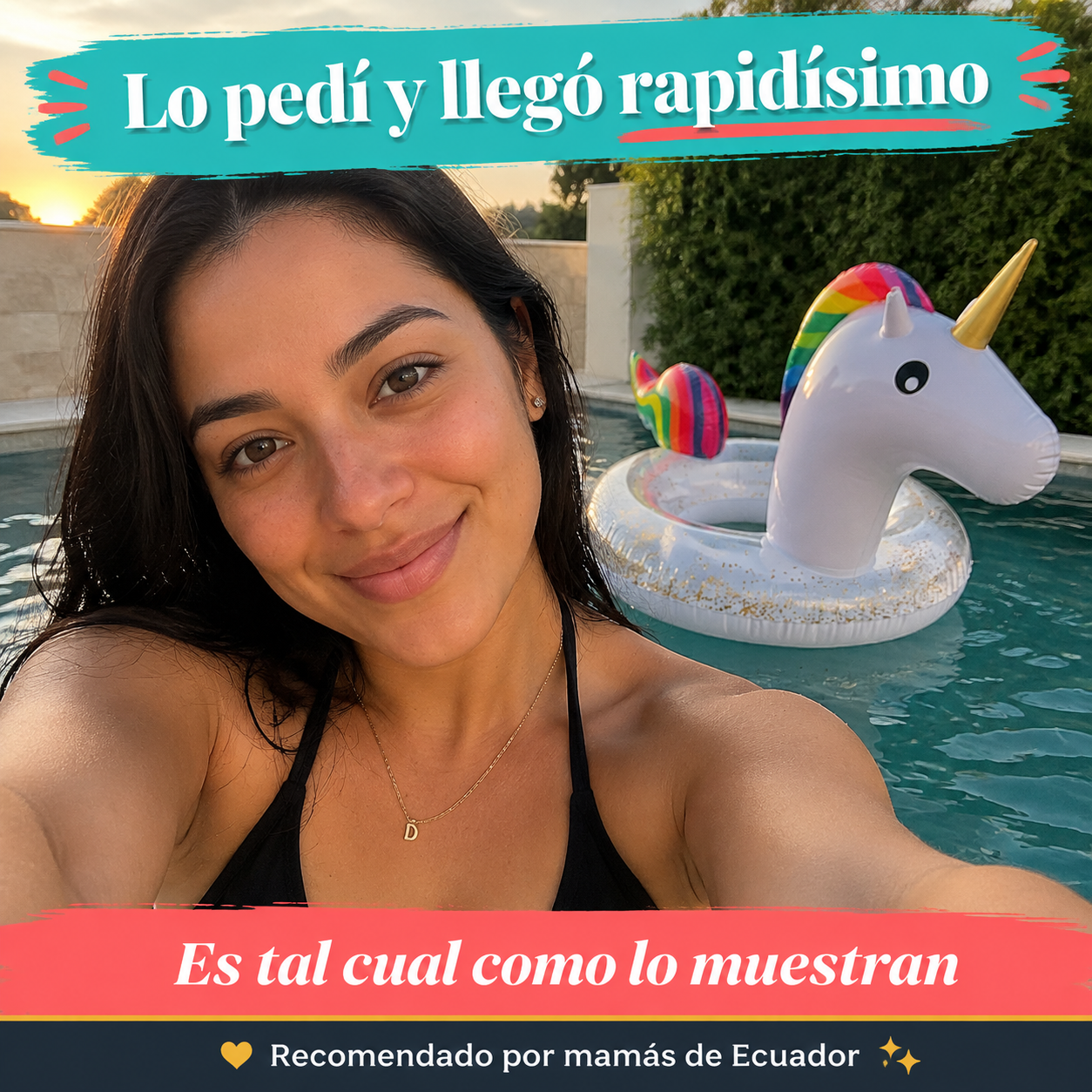 Boya Inflable De Unicornio Escarchado - 125082 — vista 6