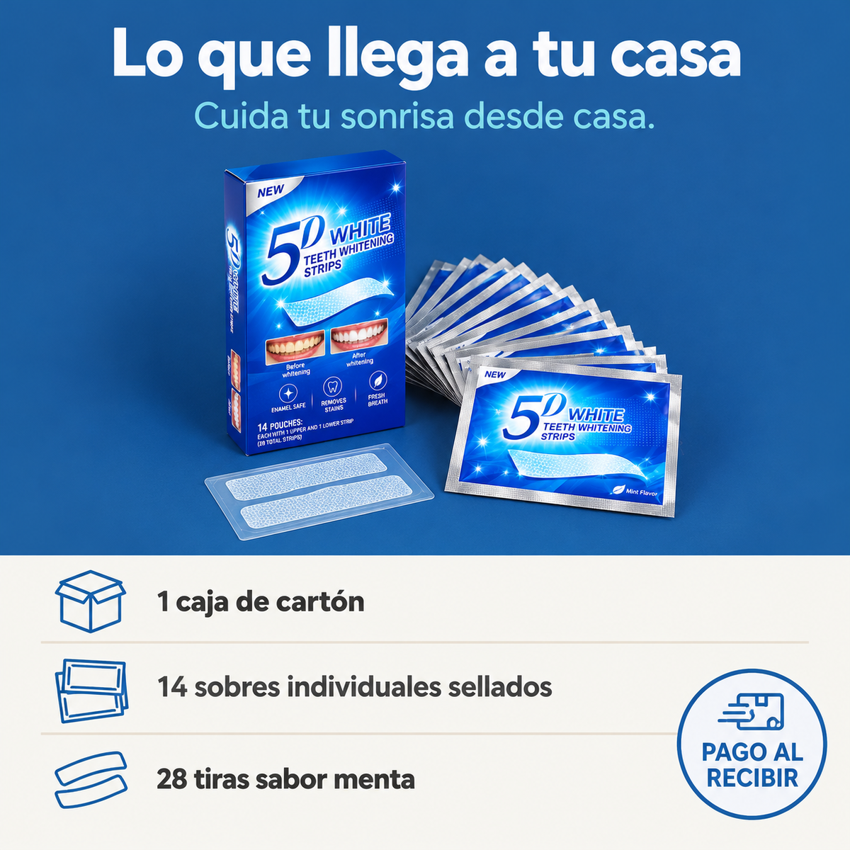 Tiras Gel Blanqueamiento Cuidado Dental - 6982 — vista 7