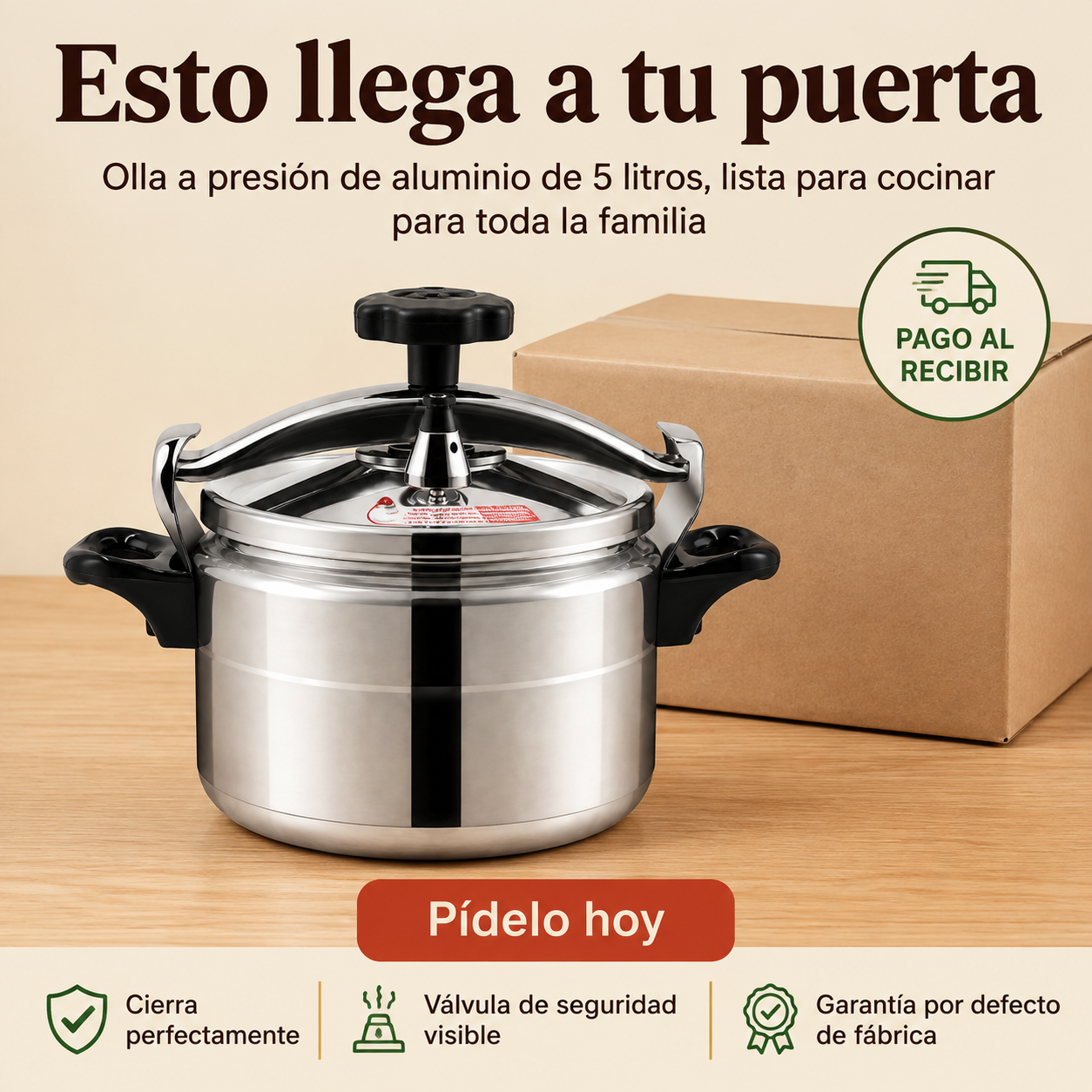 Olla A Presion Para Cocinar Aluminio 5l - 55149 — vista 7