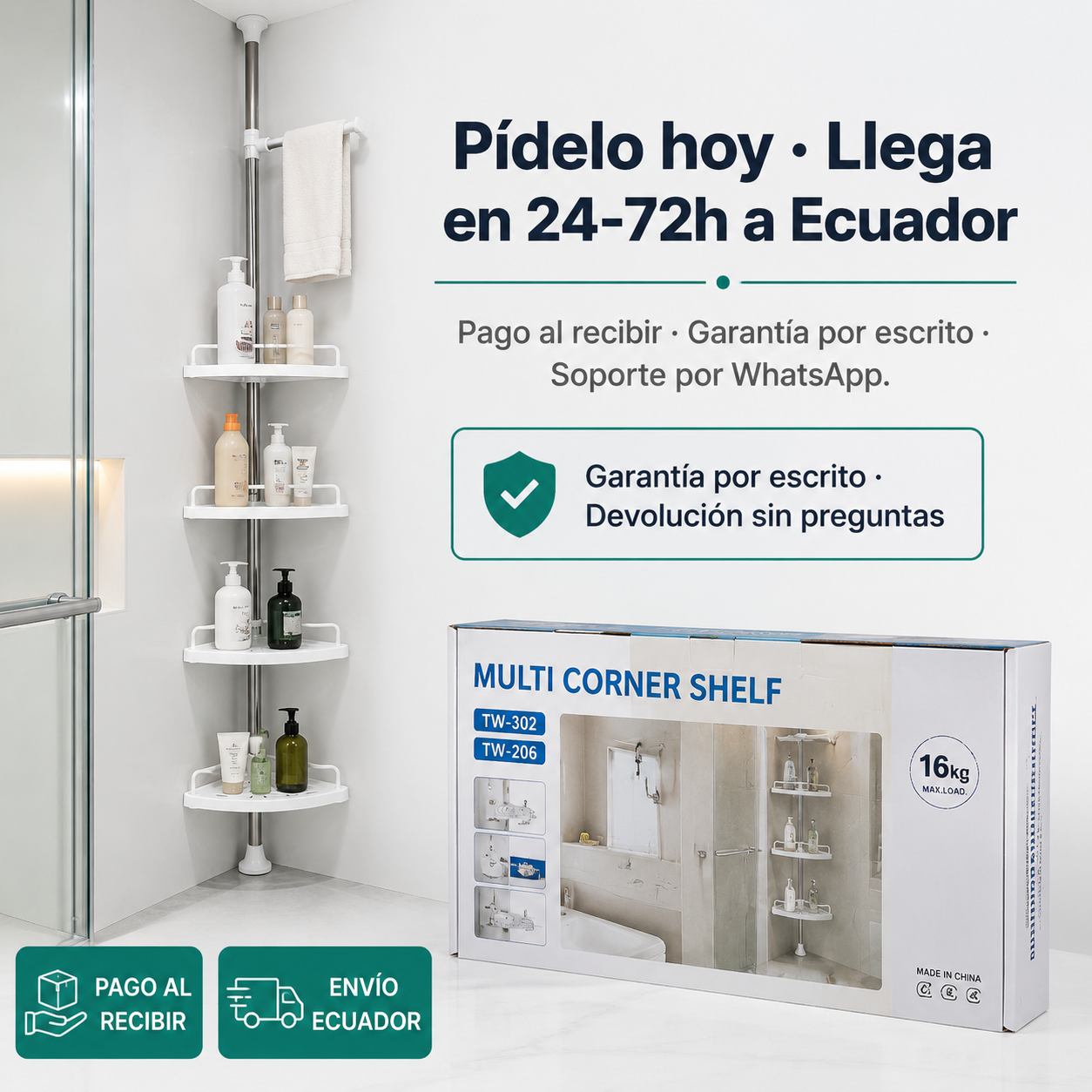 Esquinero De Bano Multifuncional -112627 — vista 7