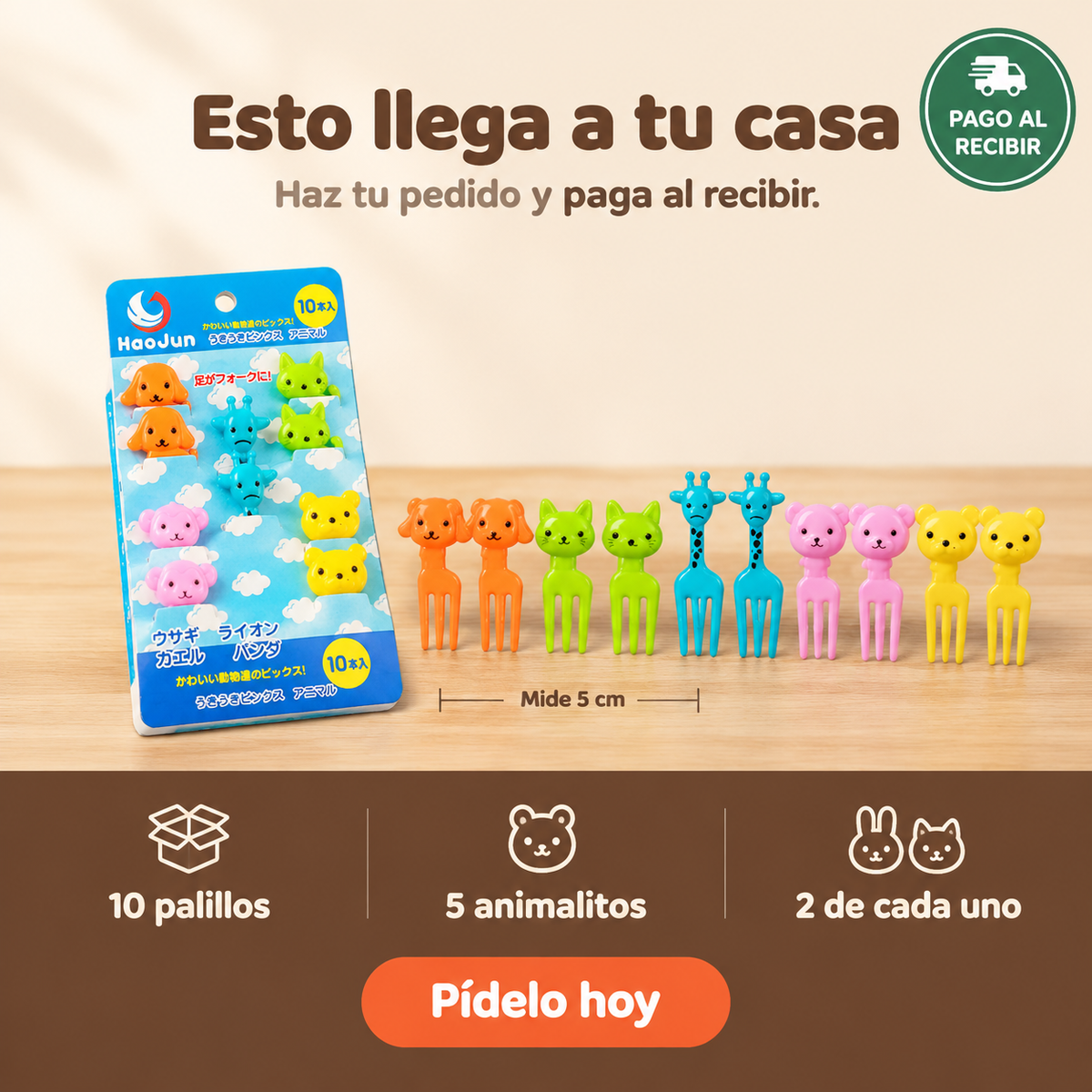 Mini Palillos De Animales Contiene 10 Pz - 40297 — vista 7