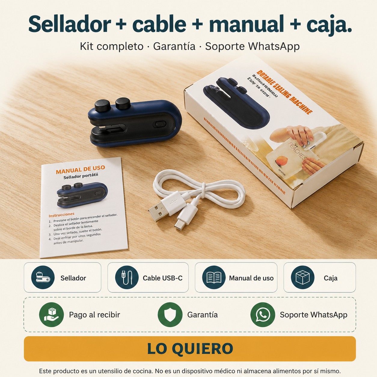 Sellador De Bolsas Mini Portatil - id11027 — vista 7