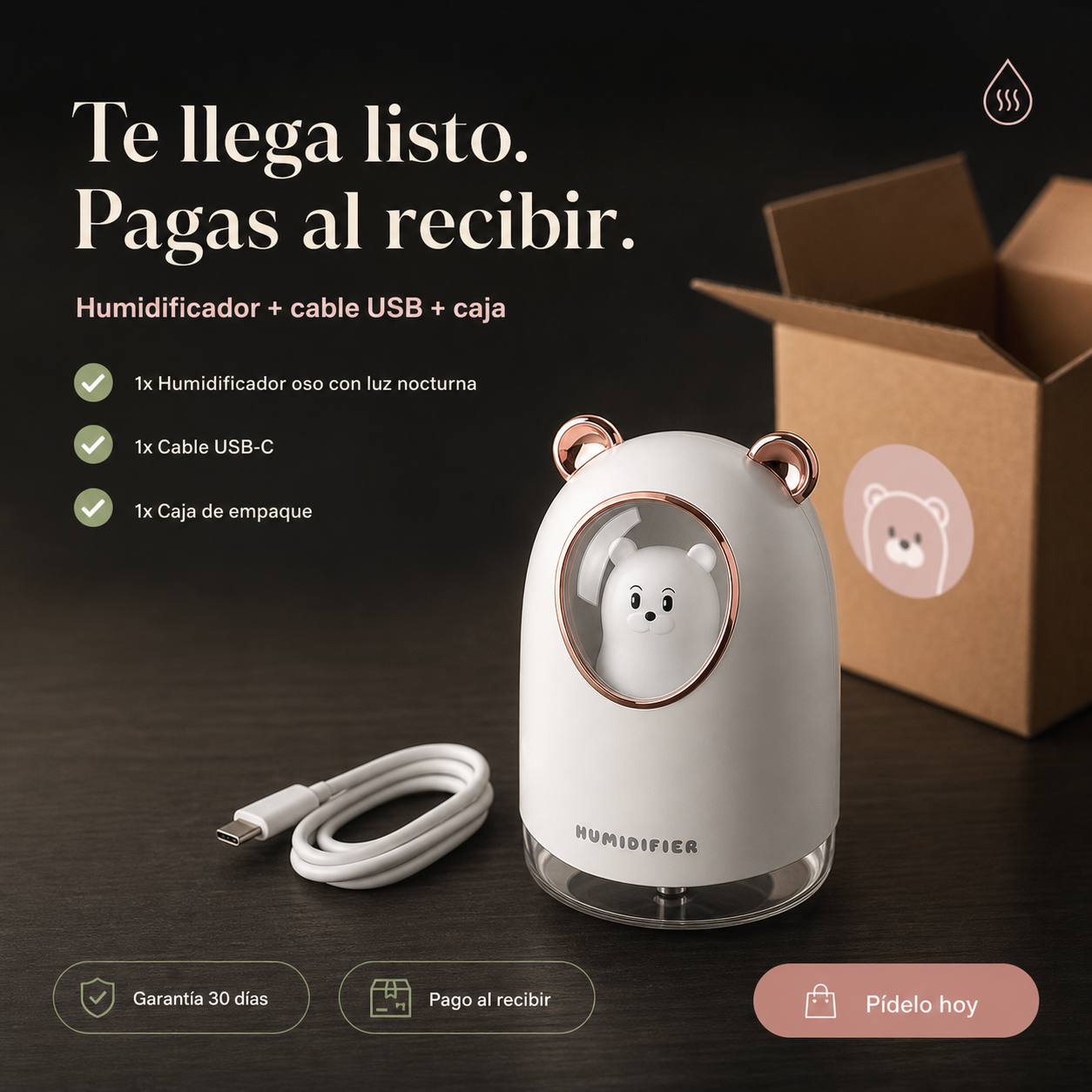 Humidificador Mini Portatil Oso - 820 — vista 7