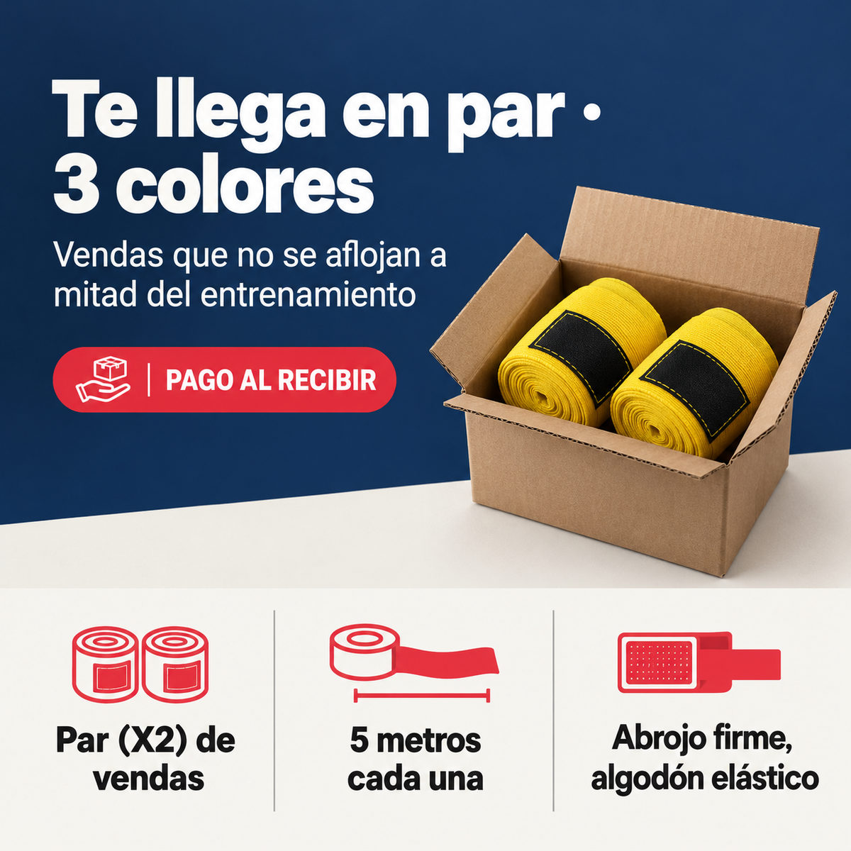 Vendas Rigidas Boxeo X2 5m Kickboxing - 19504 — vista 7