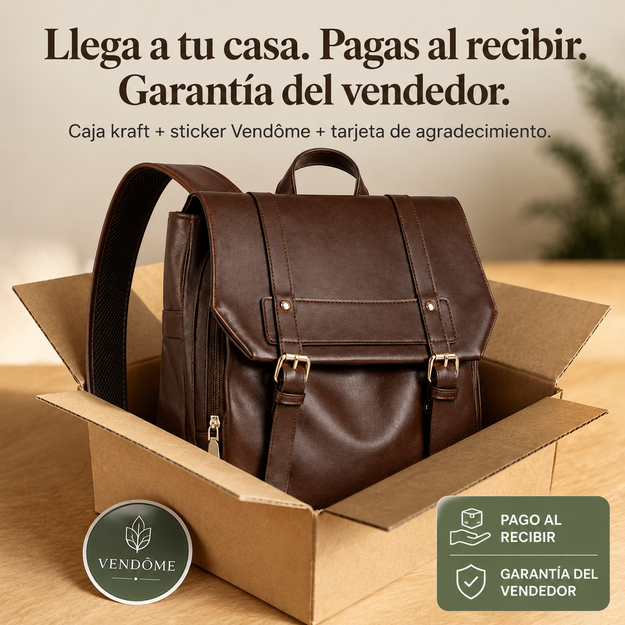 bolso vintage marrón - b01 — vista 7
