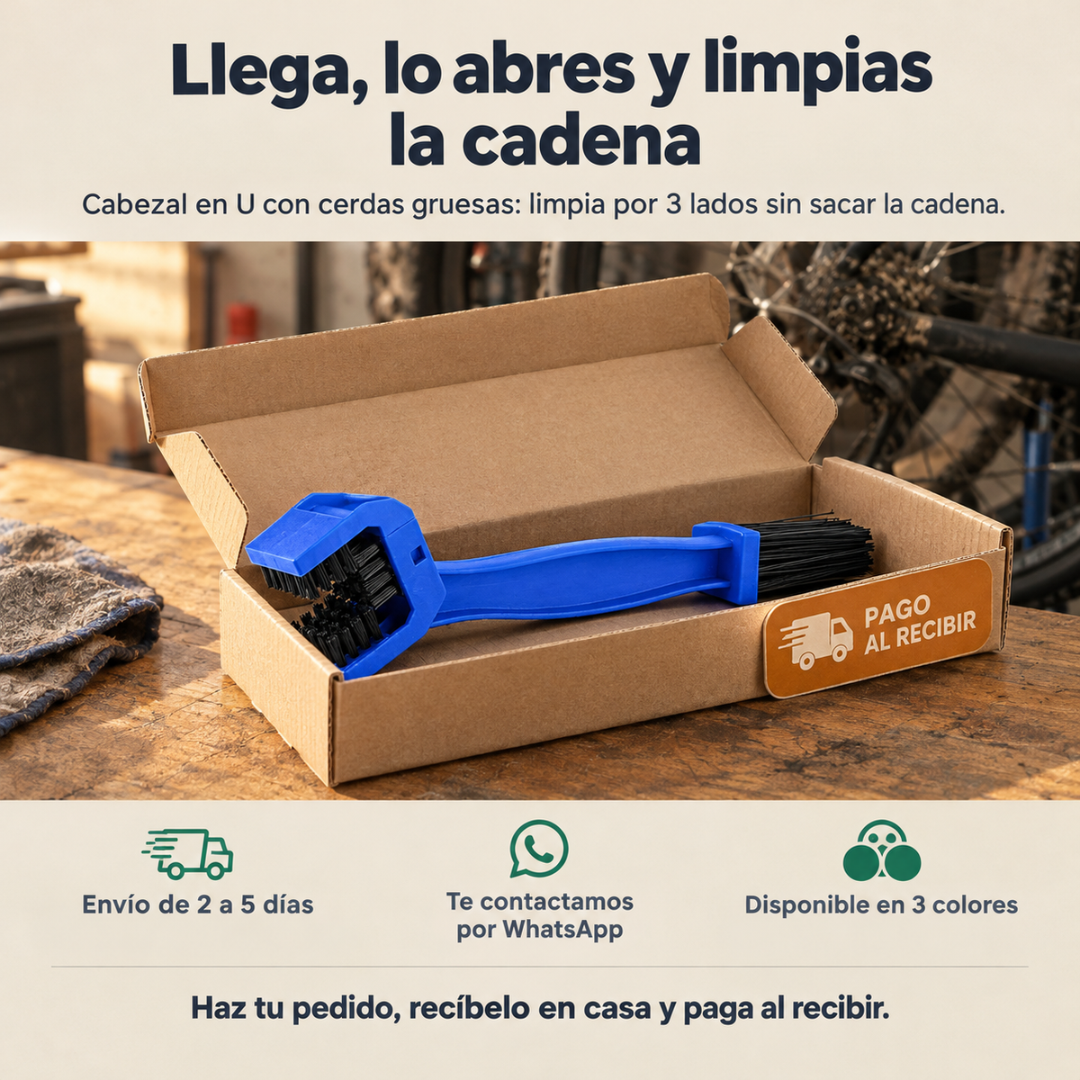 Cepillo De Limpieza De Cadenas Bici Moto - 39095 — vista 7