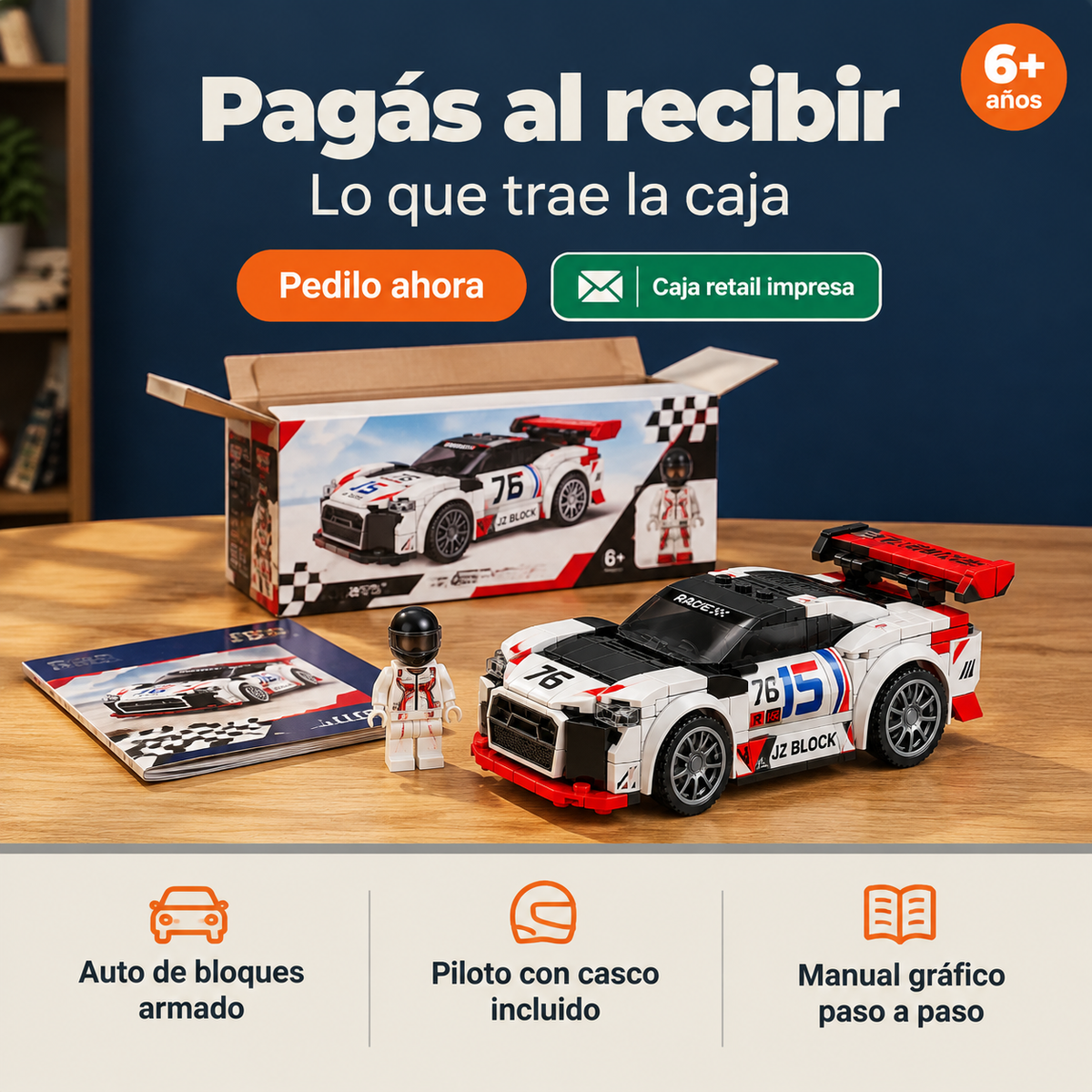 Bloques para Armar Auto Deportivo - 6674 — vista 7